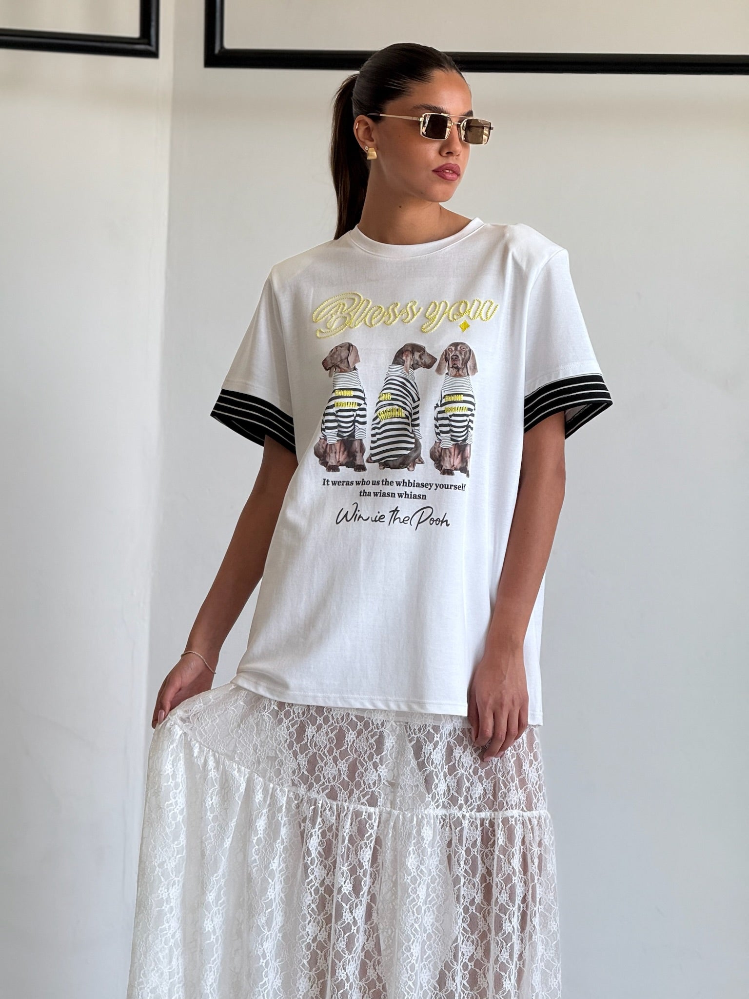 חולצת מיתר לבן