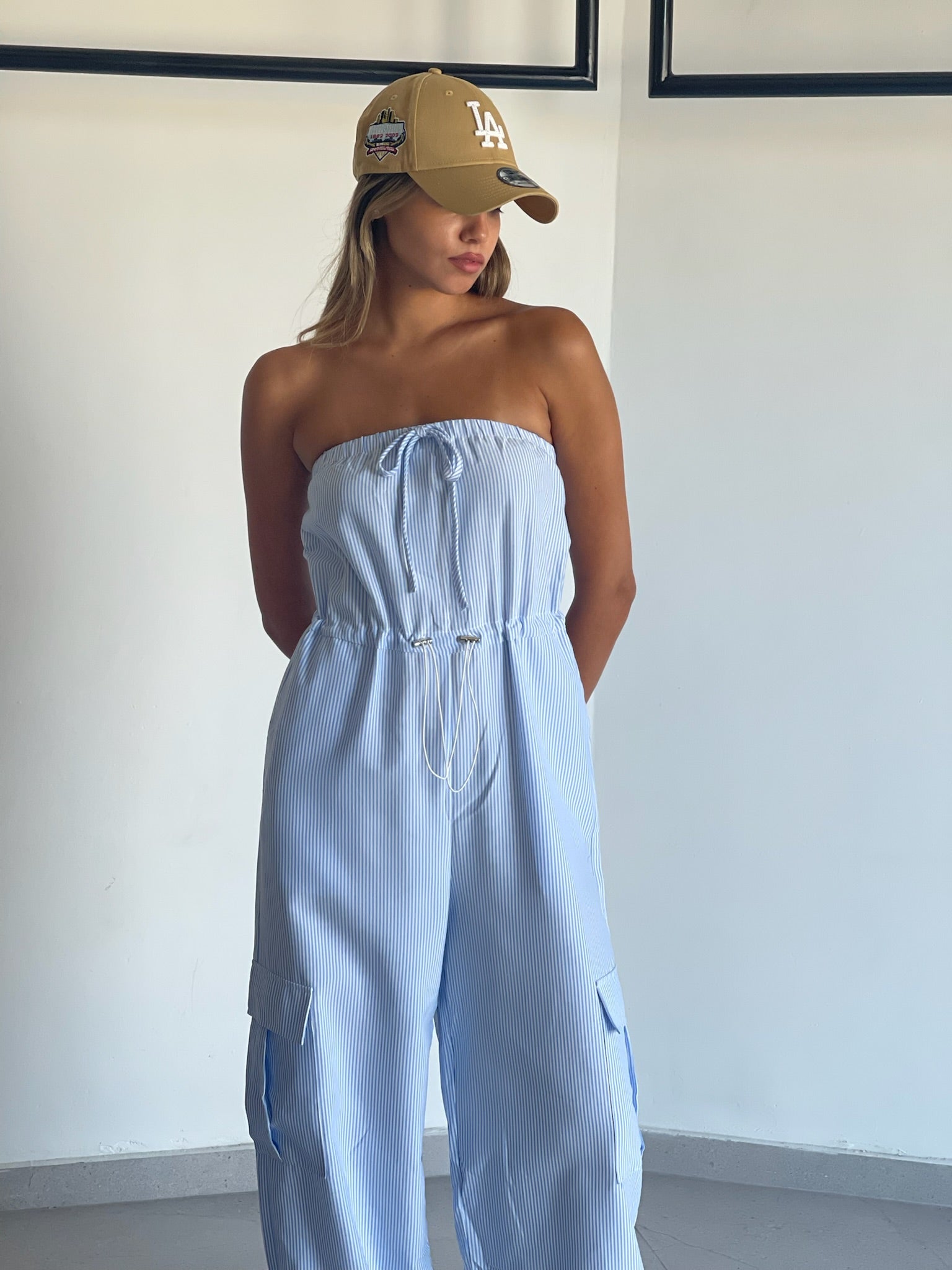 אוברול אימרי פסים כחול