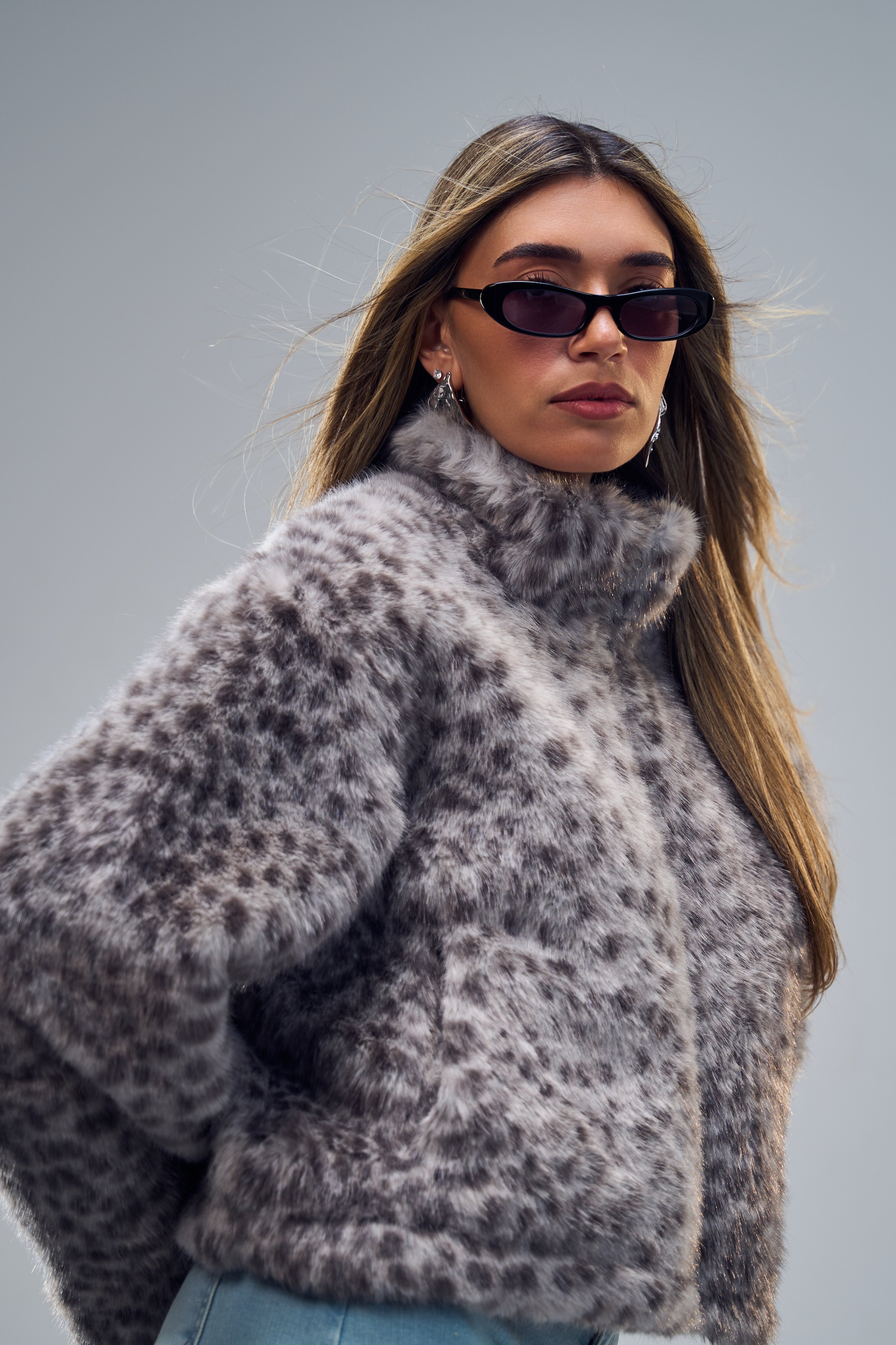 מעיל ברוק אפור