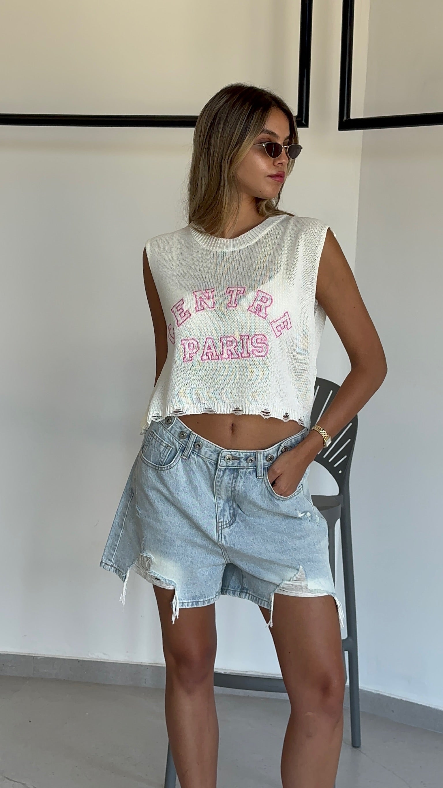 חולצת פרי לבן