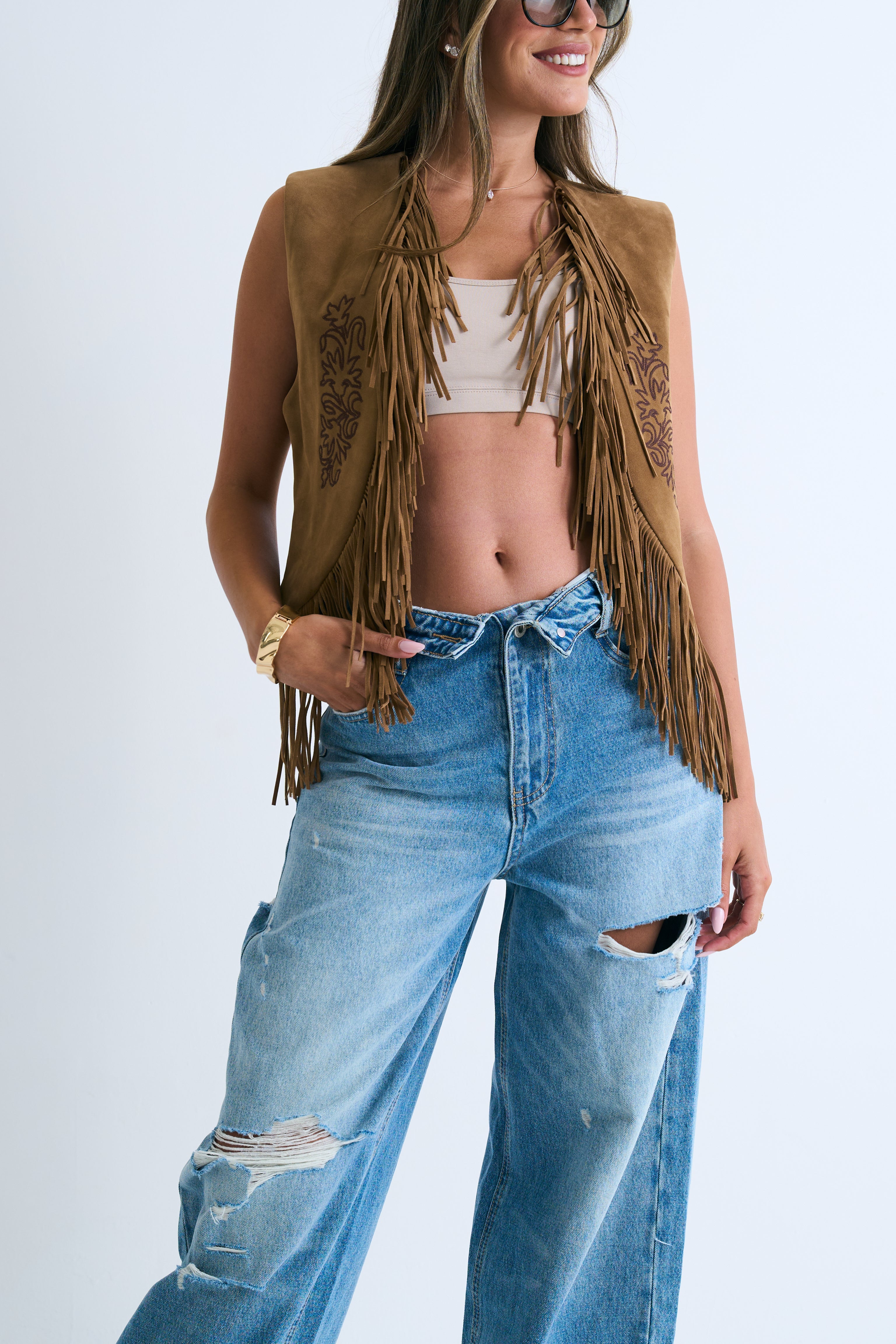 מכנס ג׳ינס שרי בהיר