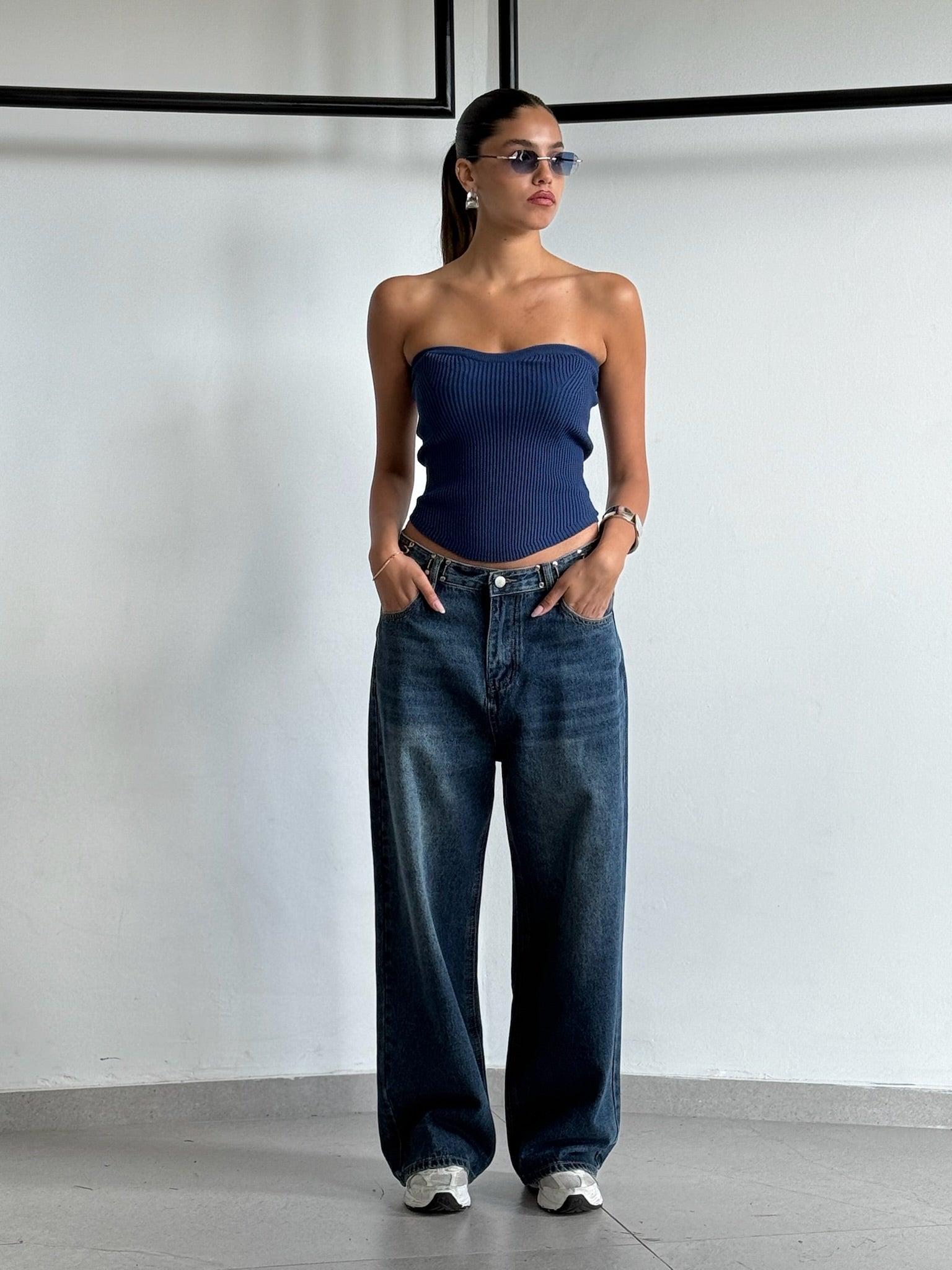 מכנס ג׳ינס לואי כחול כהה