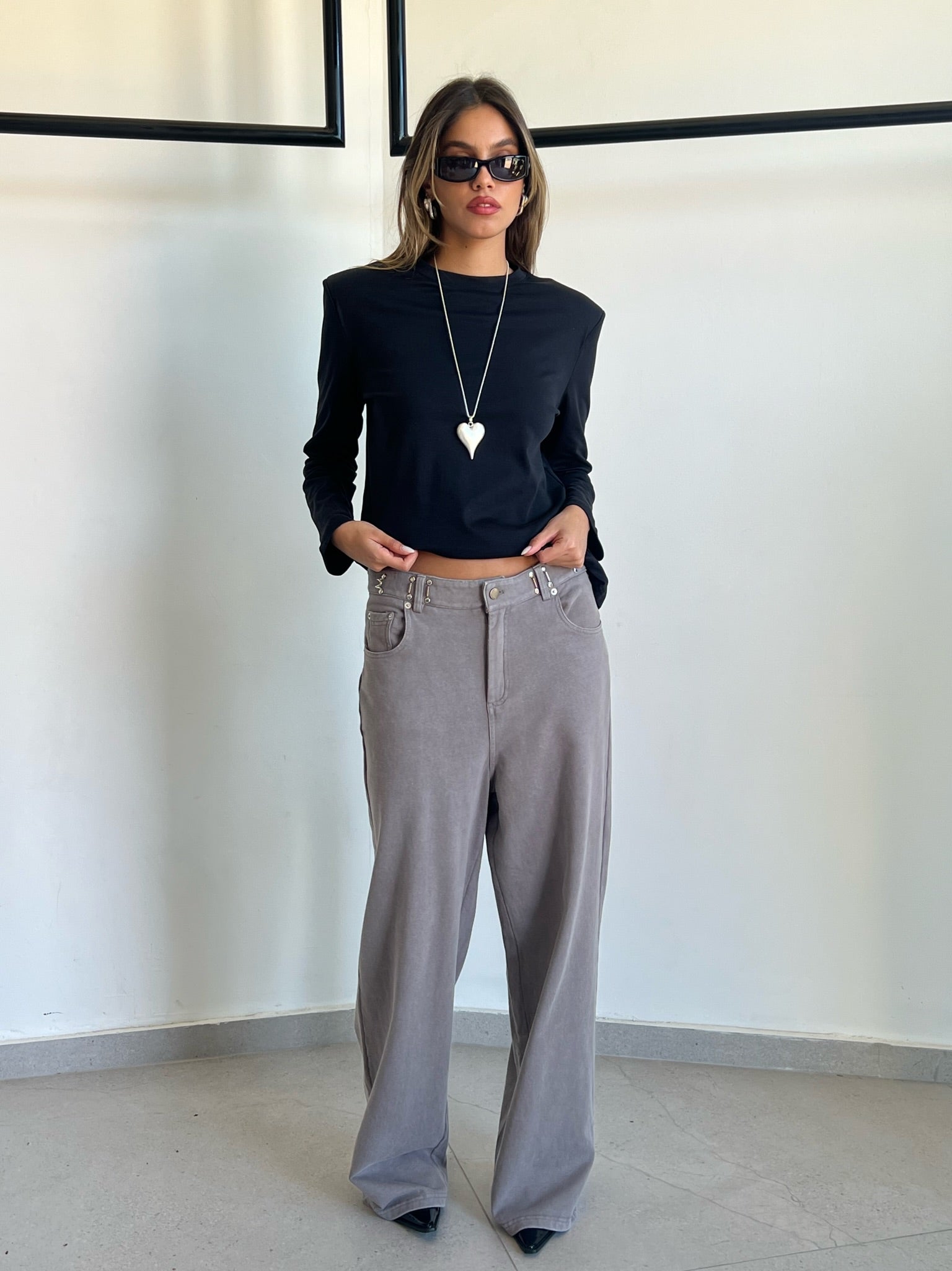 מכנס טוי ווש אפור בהיר