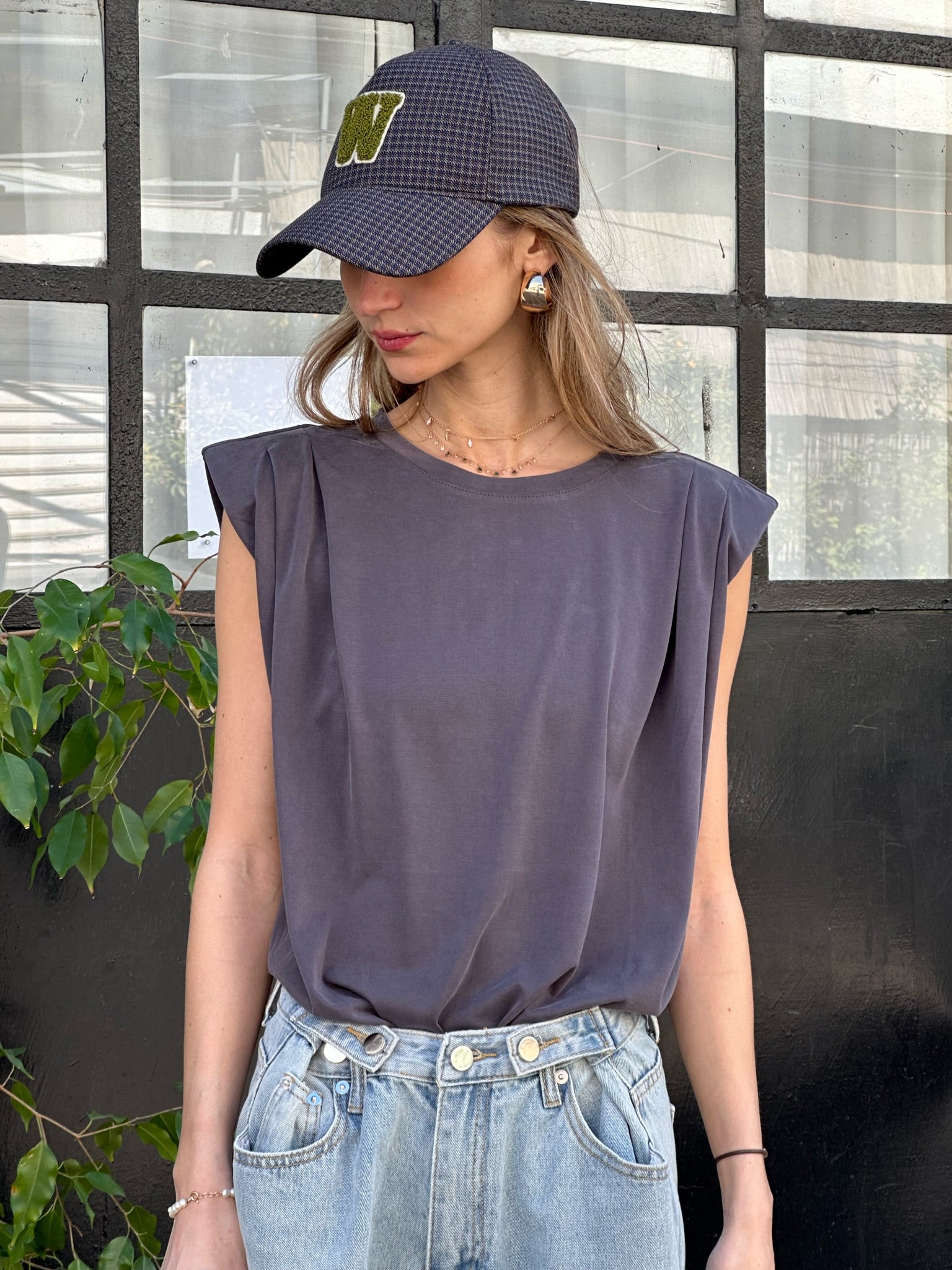 Dark gray fang shirt