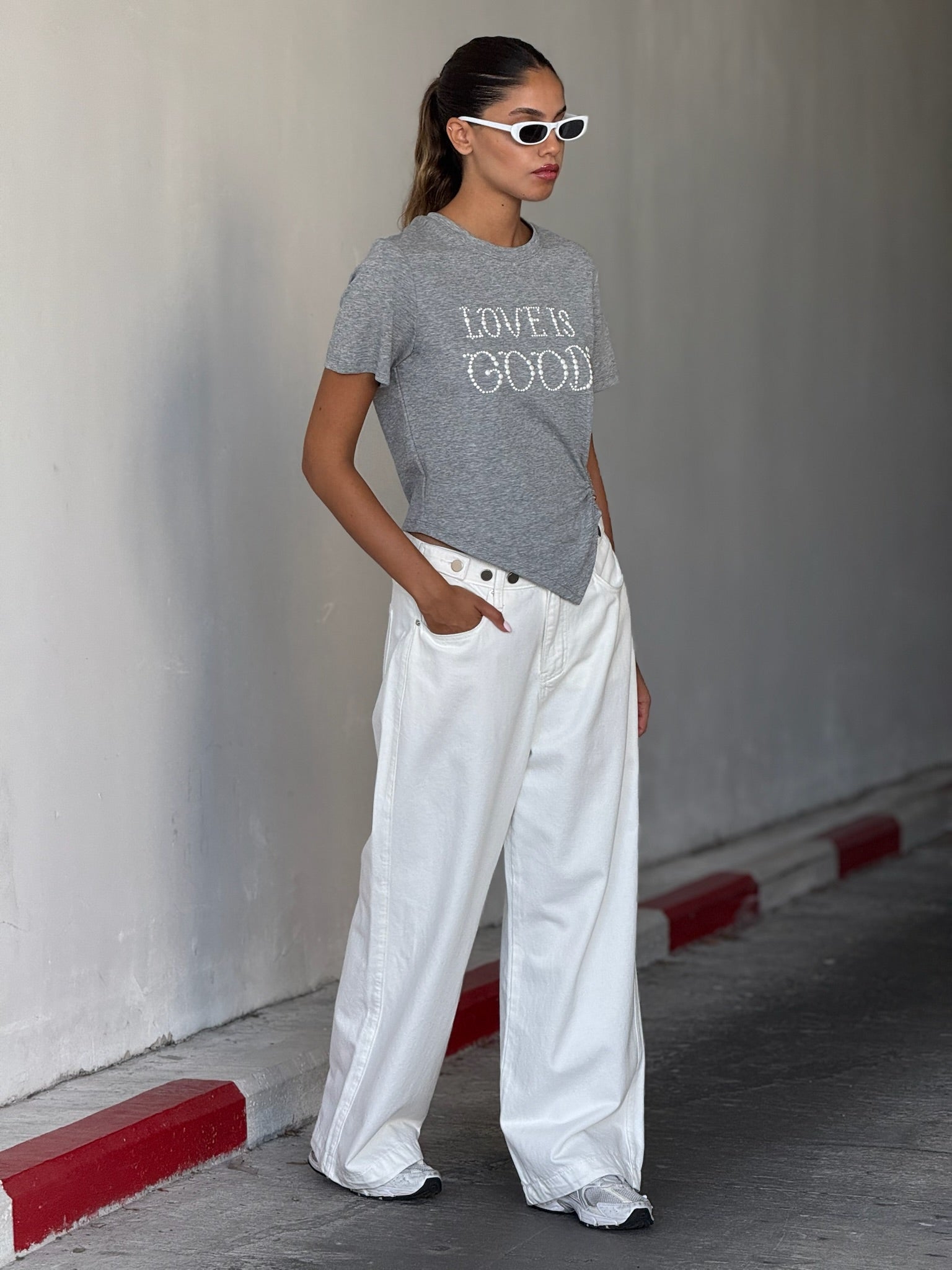 מכנס ג׳ינס ג'וי לבן