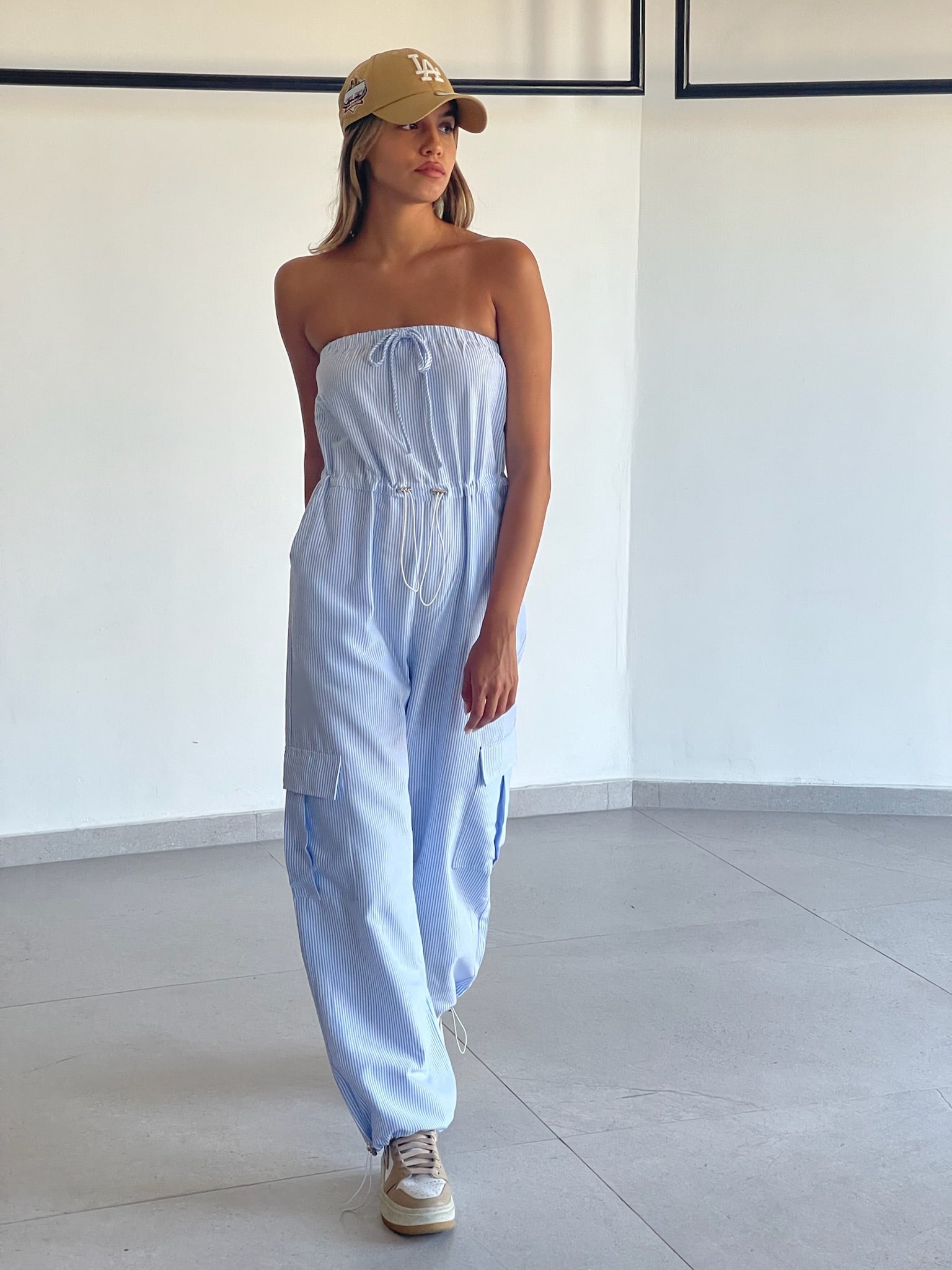 אוברול אימרי פסים כחול