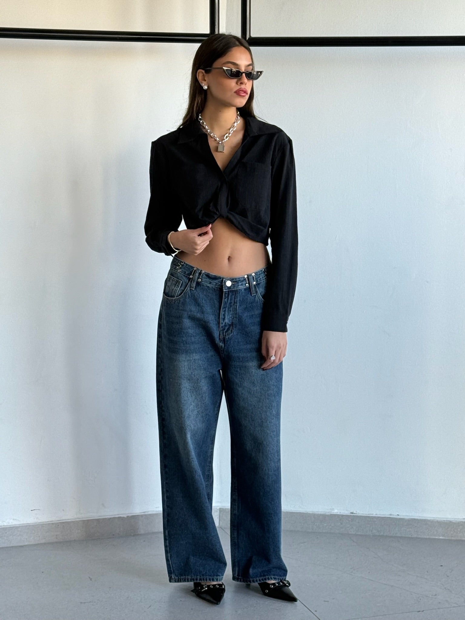 מכנס ג׳ינס לואי כחול כהה