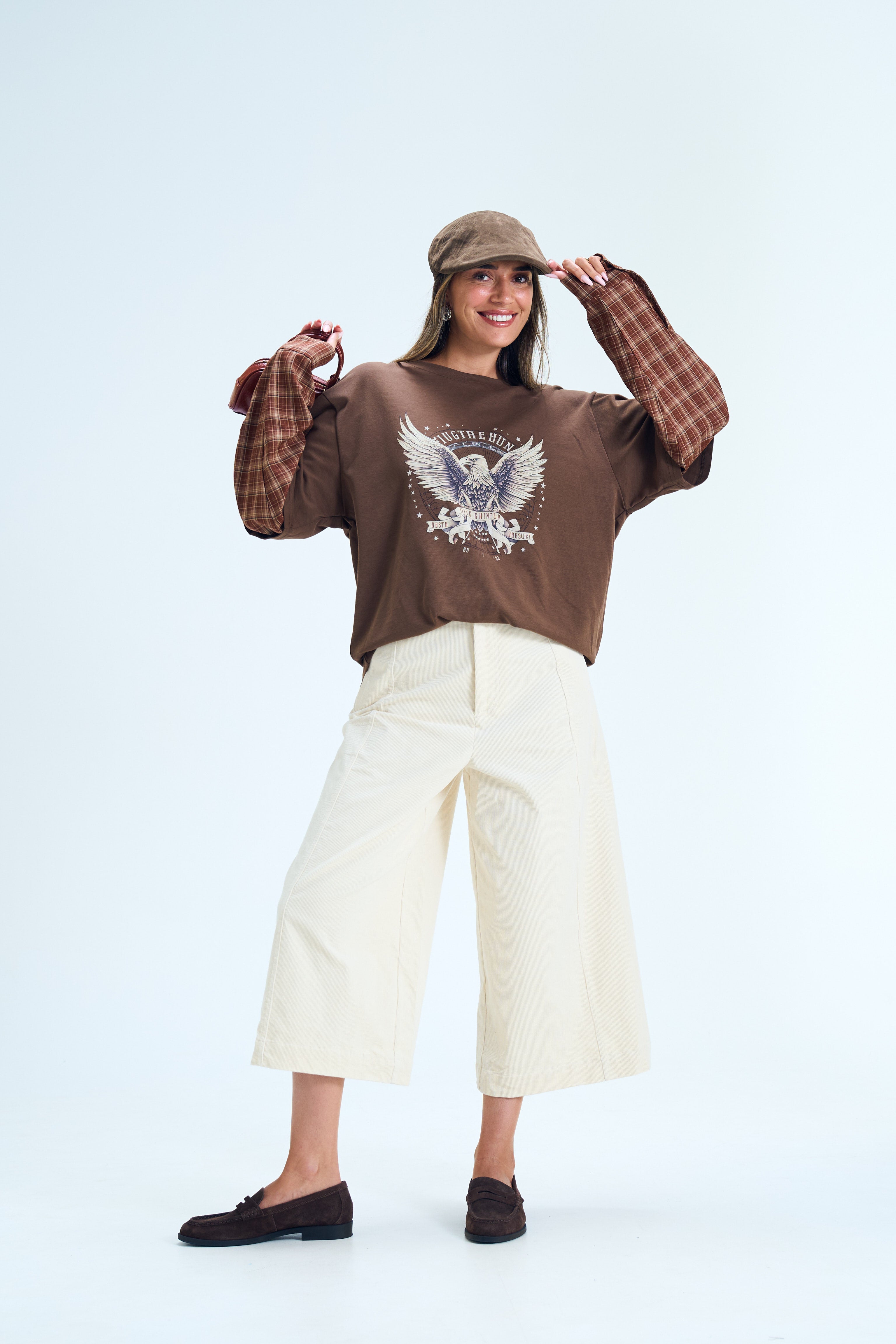 מכנס אור קורדרוי קרם