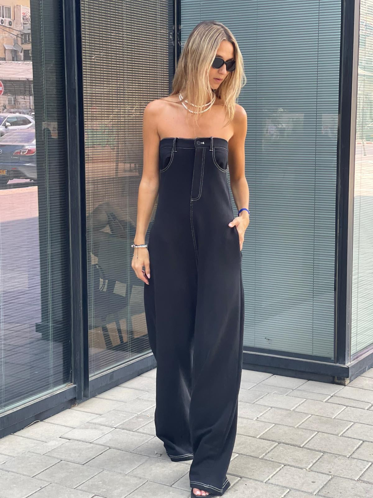 אוברול לואיז שחור