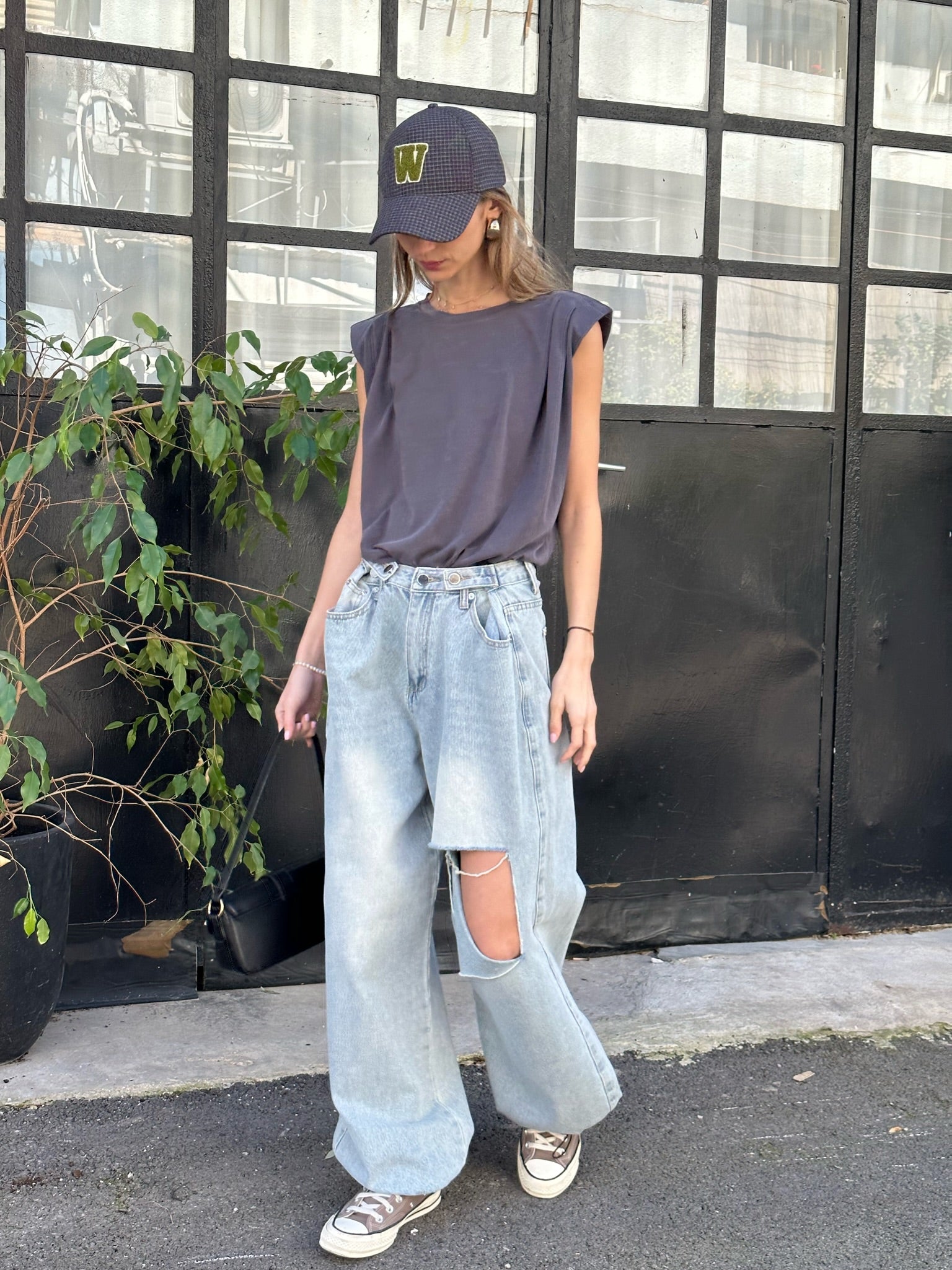 Dark gray fang shirt