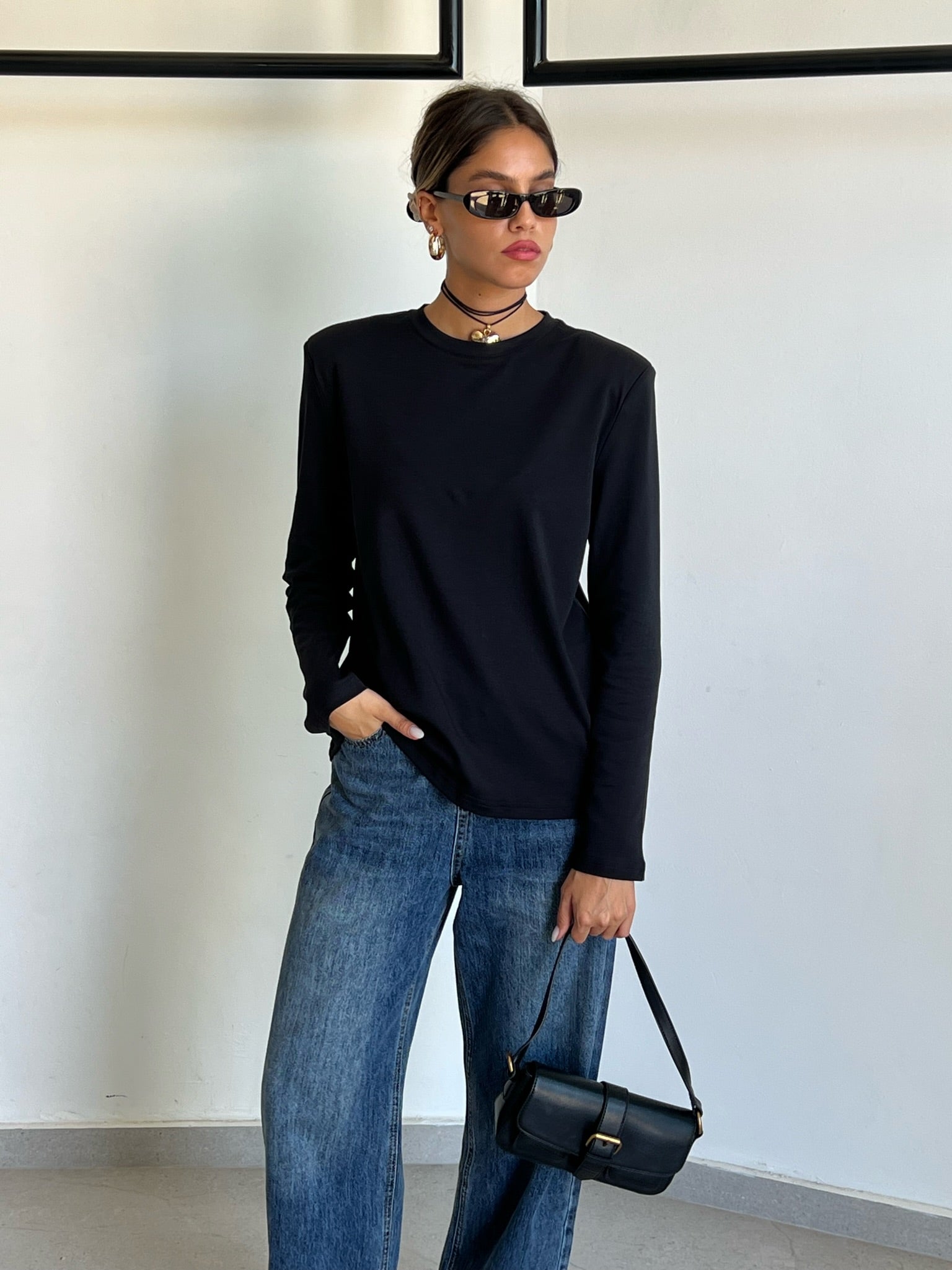 חולצת ליביה שחור