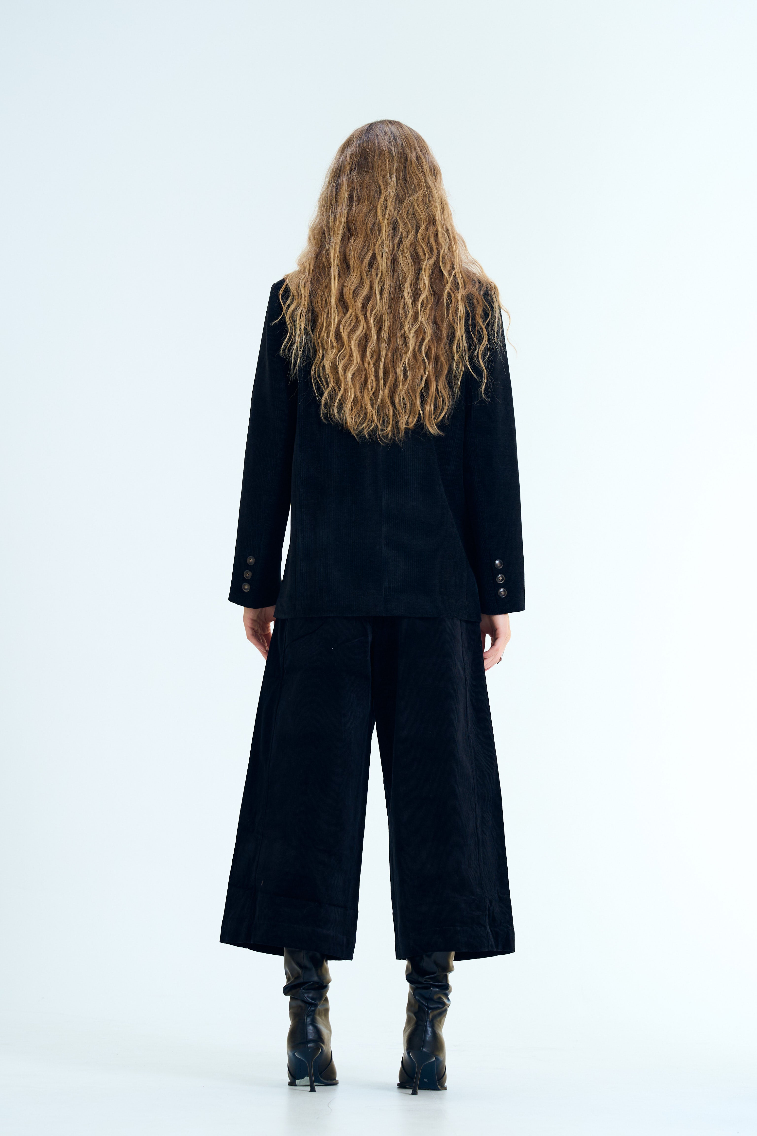 מכנס אור קורדרוי שחור