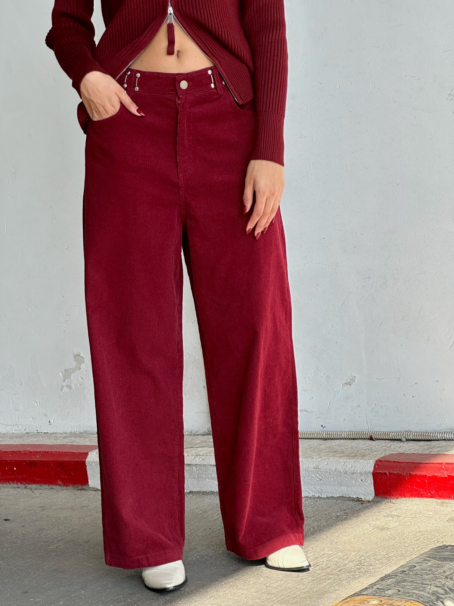 מכנס שביט קורדרוי בורדו