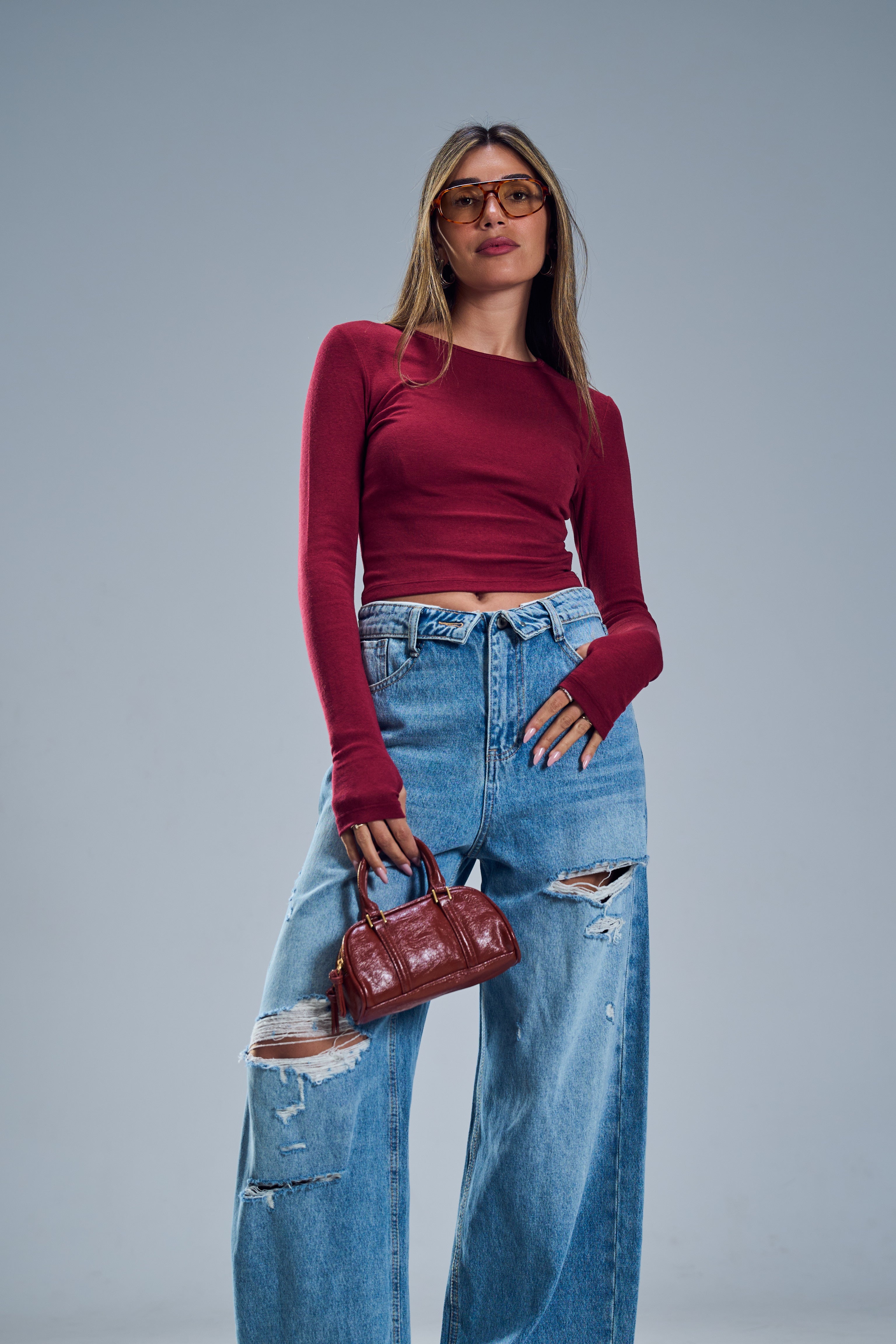 מכנס ג׳ינס שרי בהיר