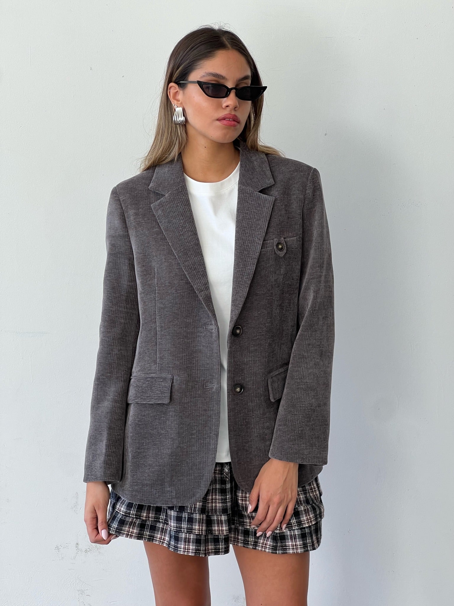 ג׳קט קורן קורדרוי אפור