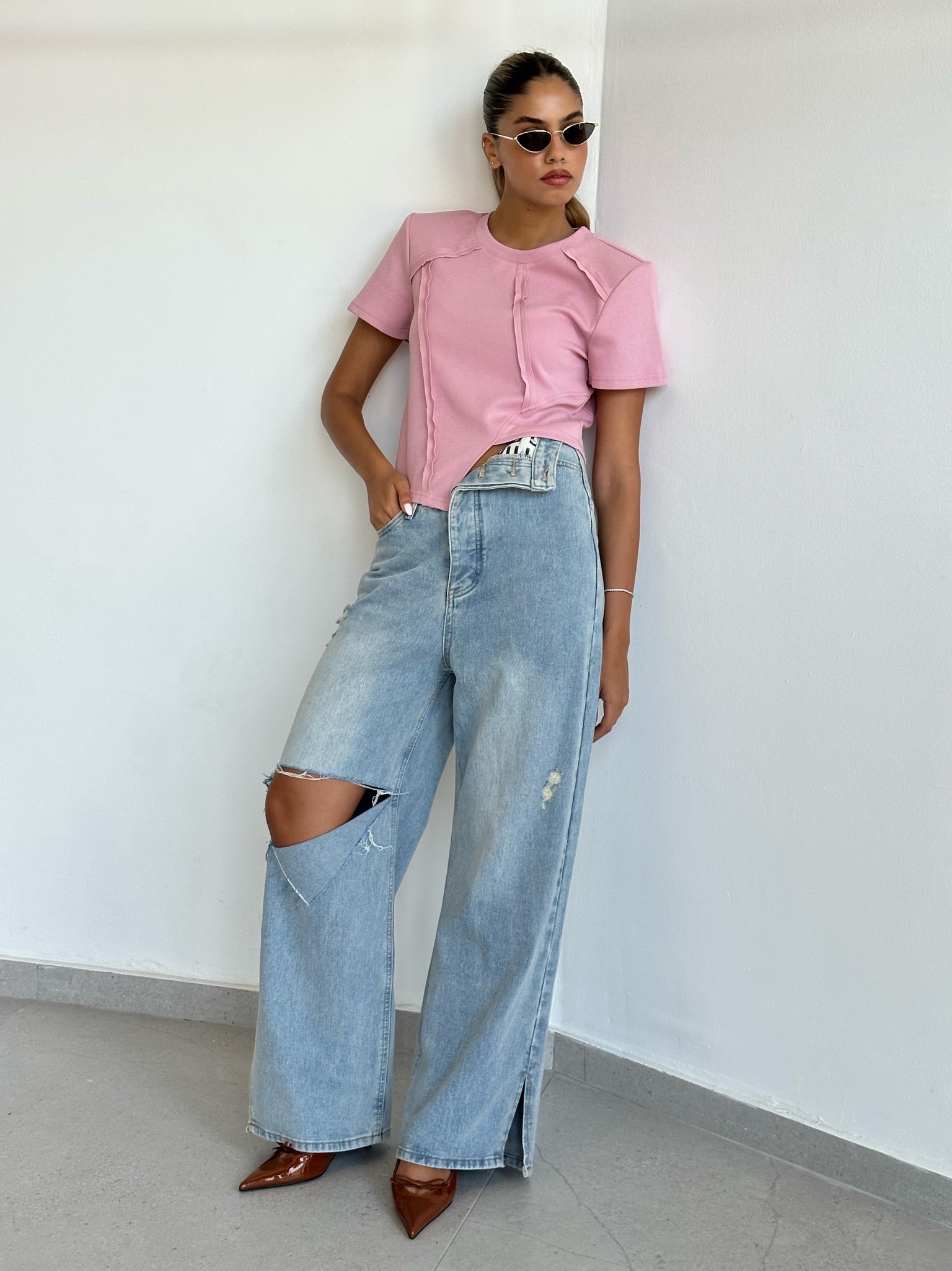 חולצת טורי ורוד