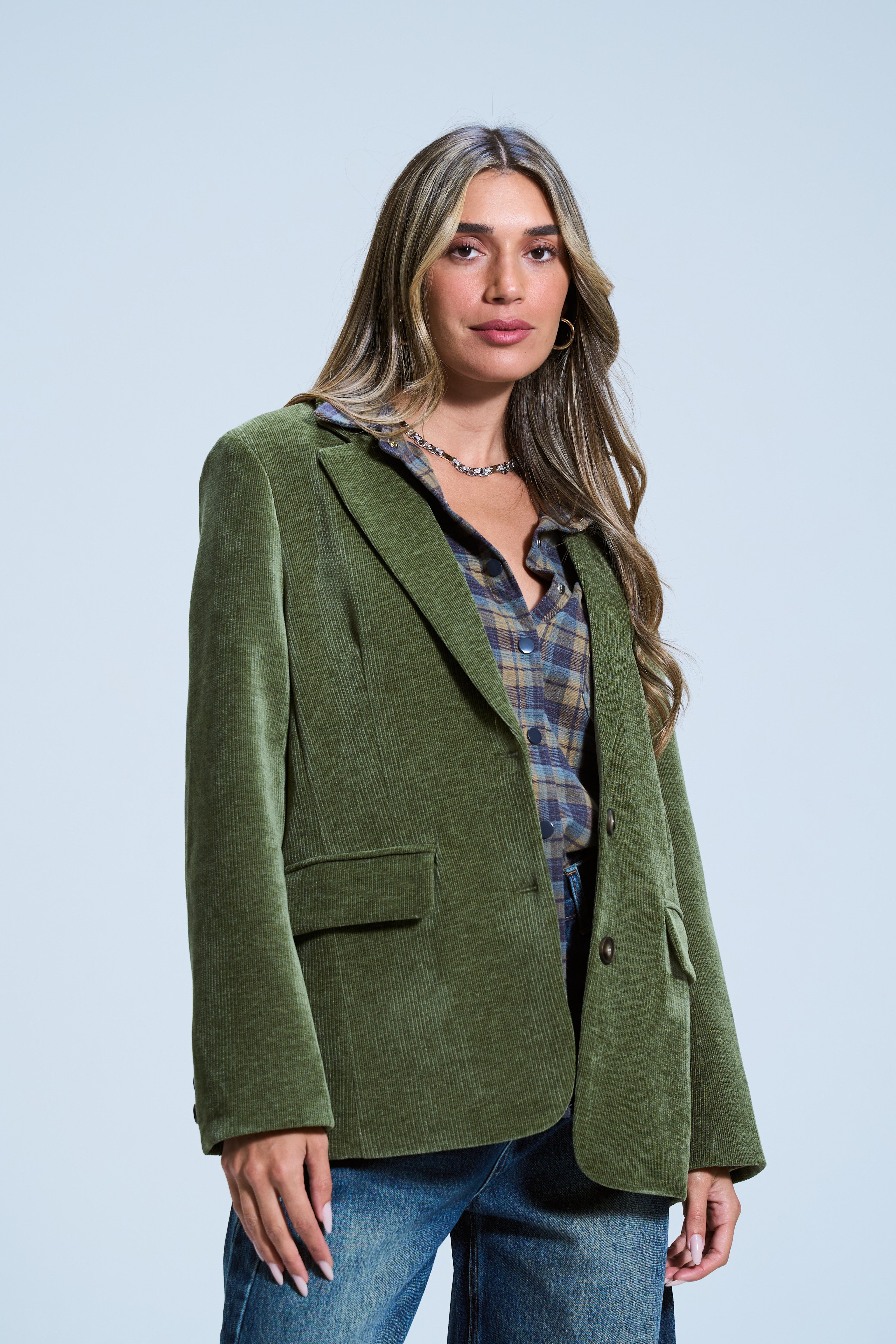 ג׳קט קורן קורדרוי ירוק