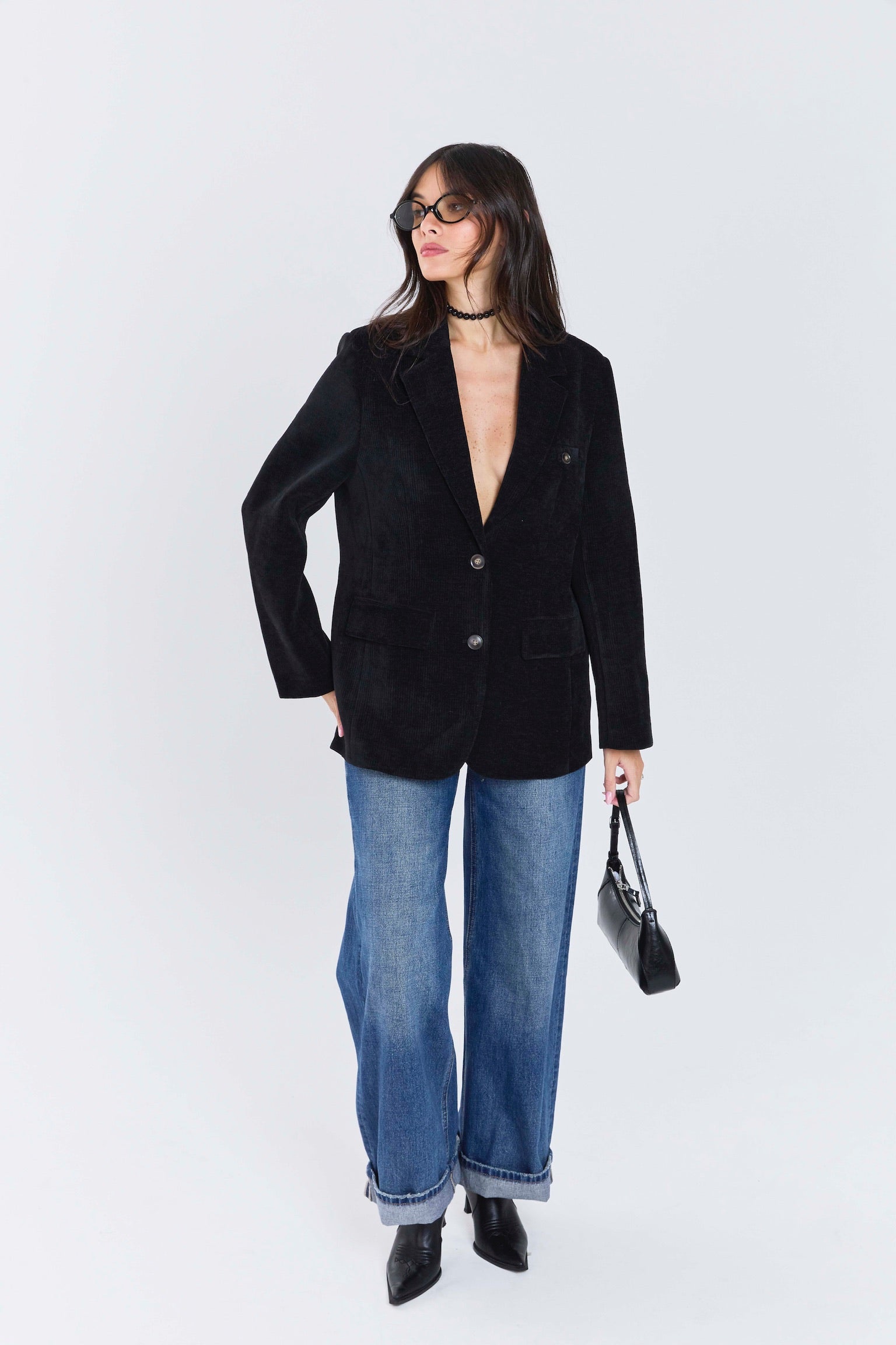 ג׳קט קורן קורדרוי שחור