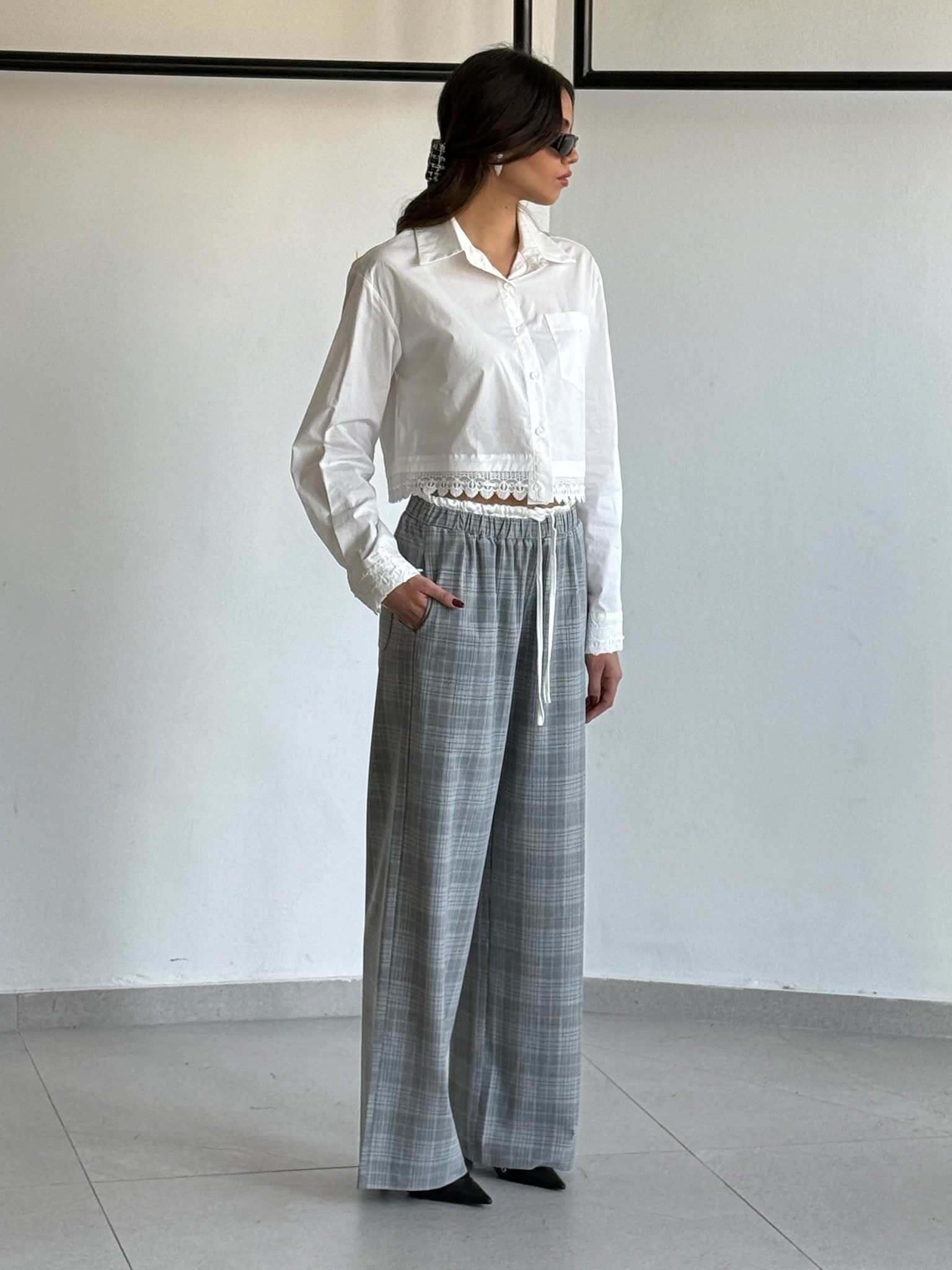 מכנס אימרי אפור בהיר