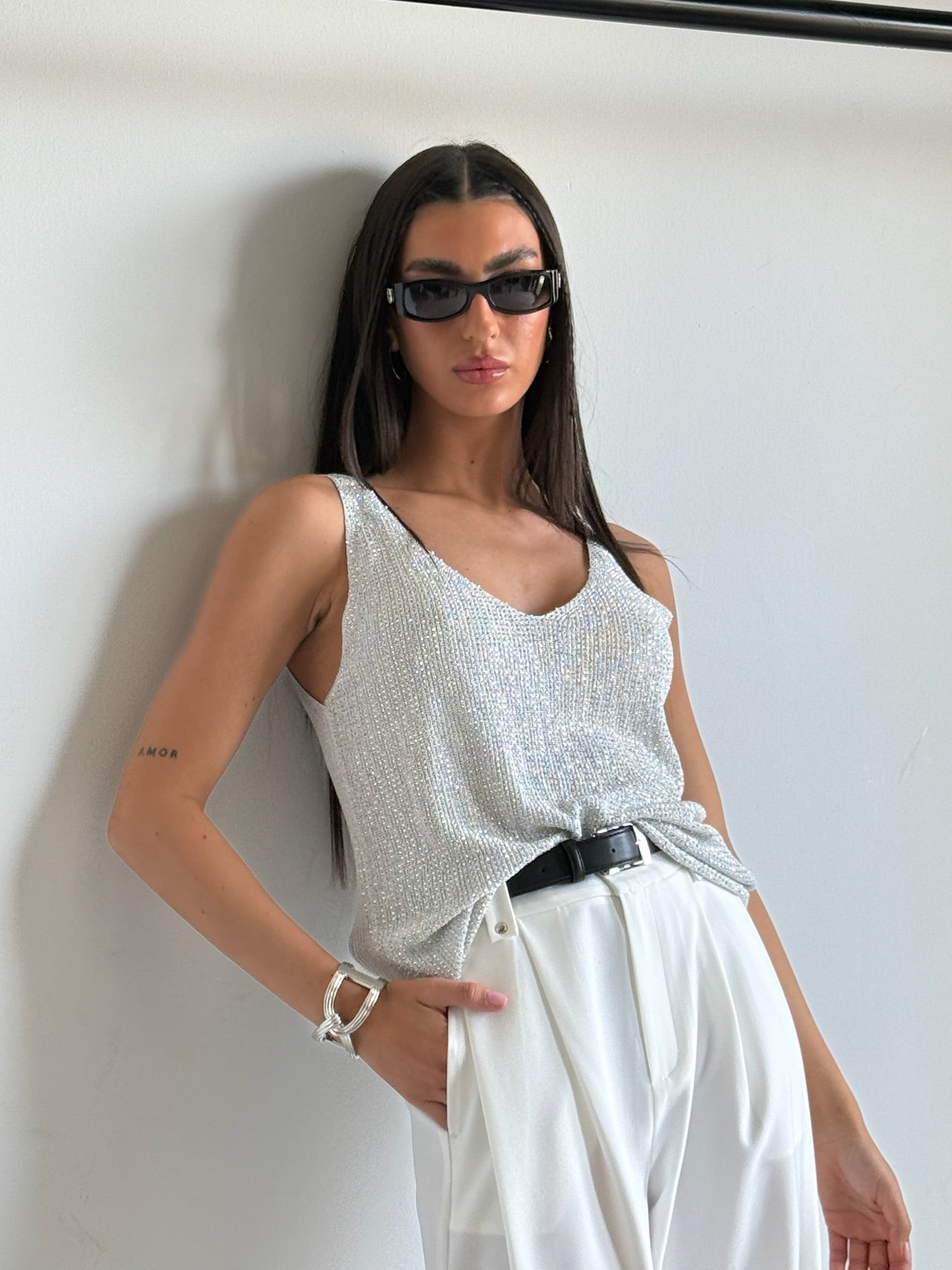 גופיית לני לבן