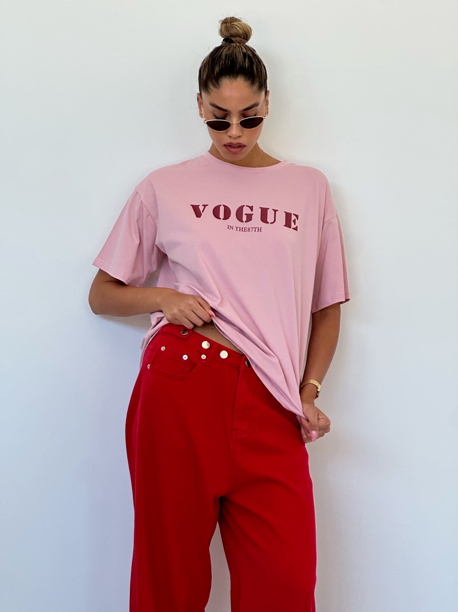 מכנס ג׳ינס ג'וי אדום