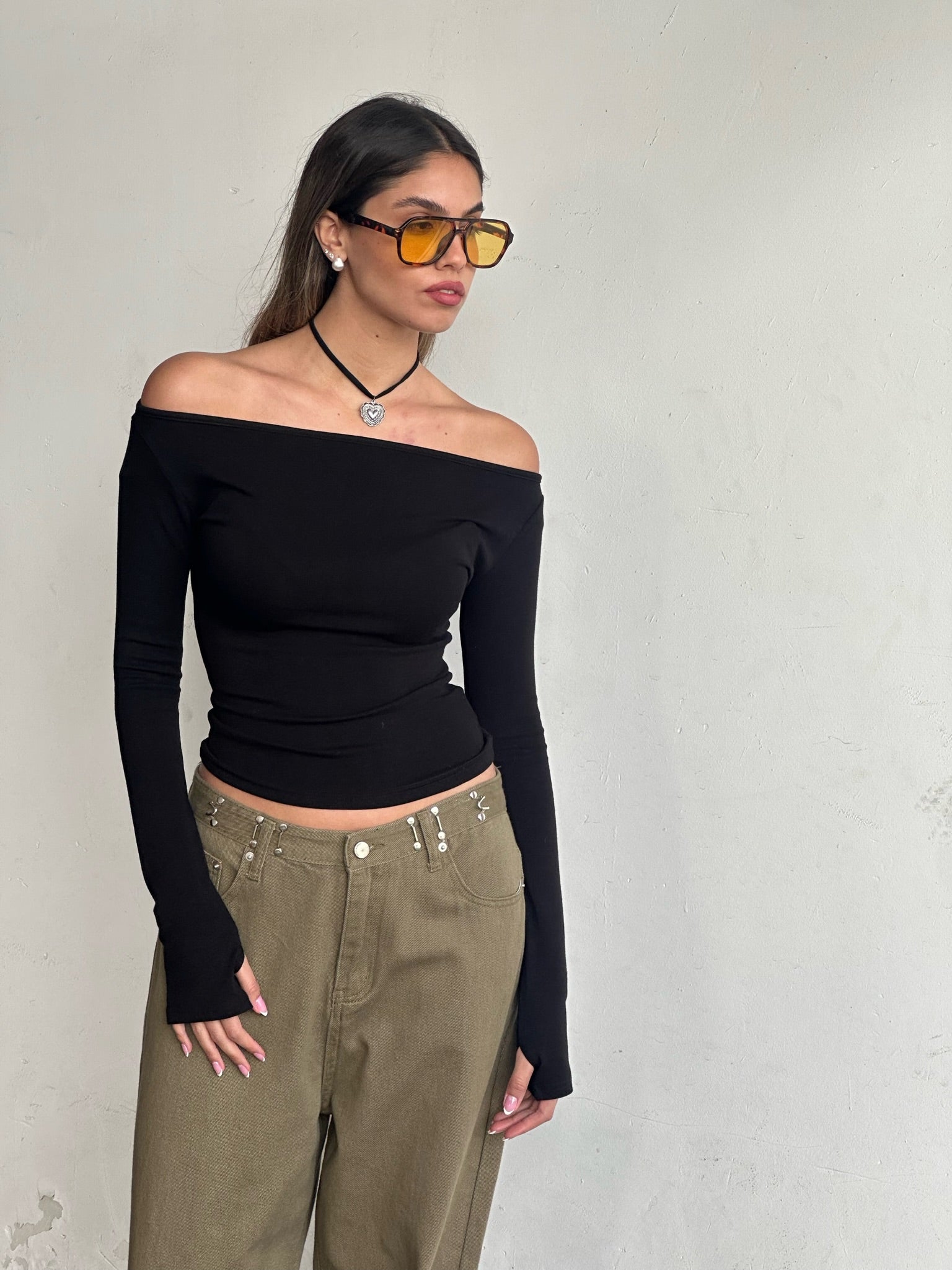 מכנס ג׳ינס לואי זית