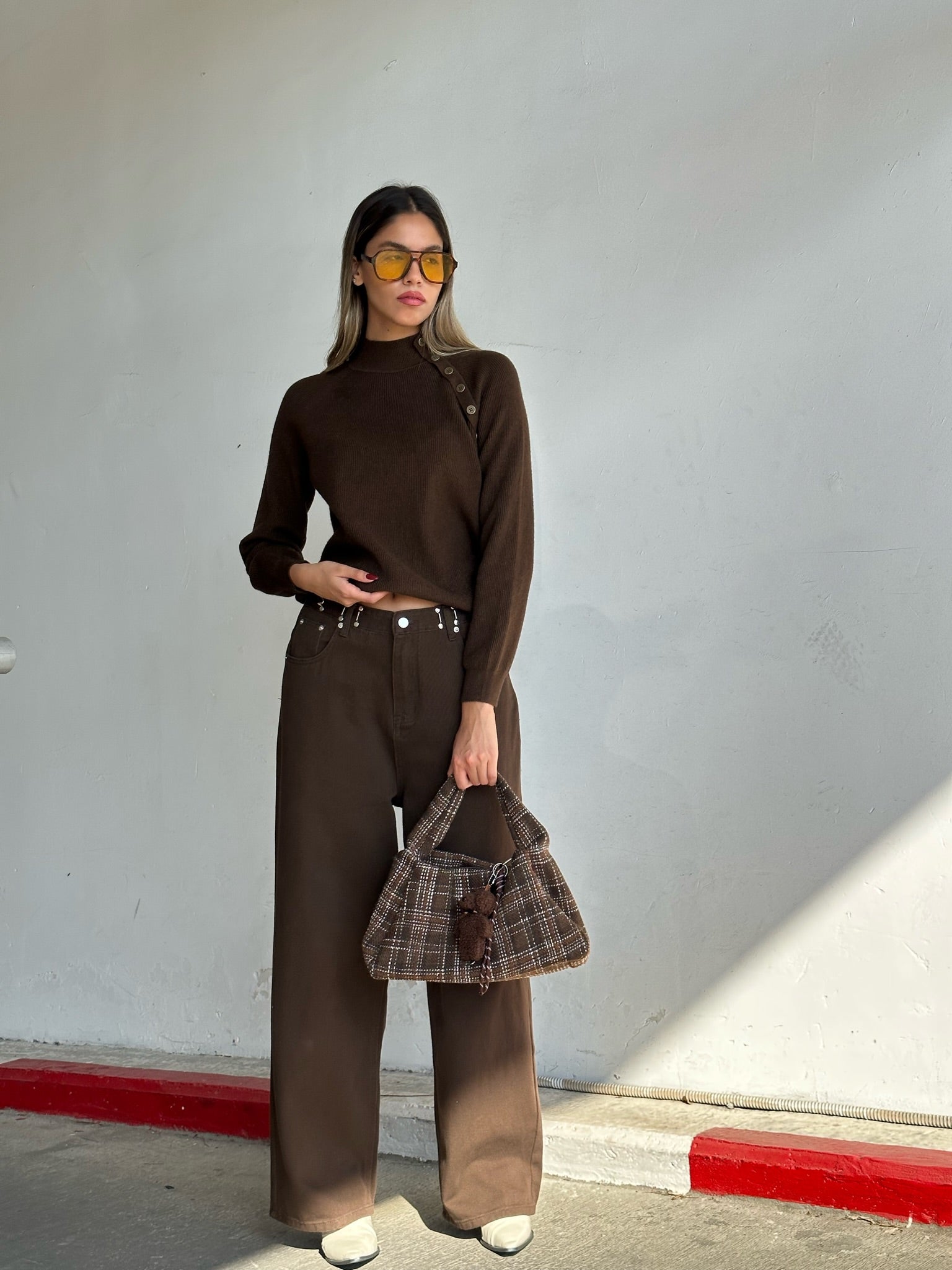 מכנס שביט קורדרוי חום