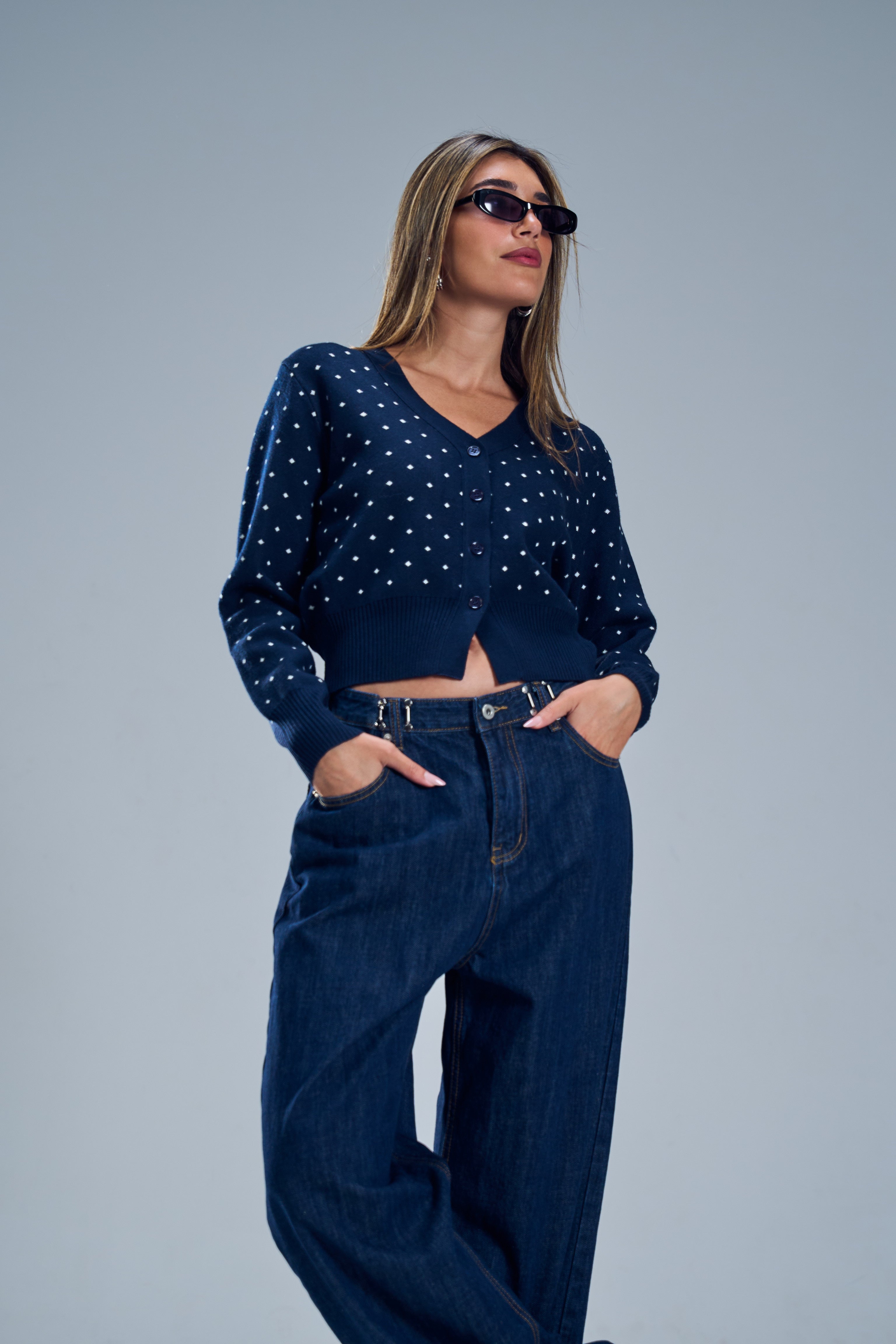 סריג ניקי כחול