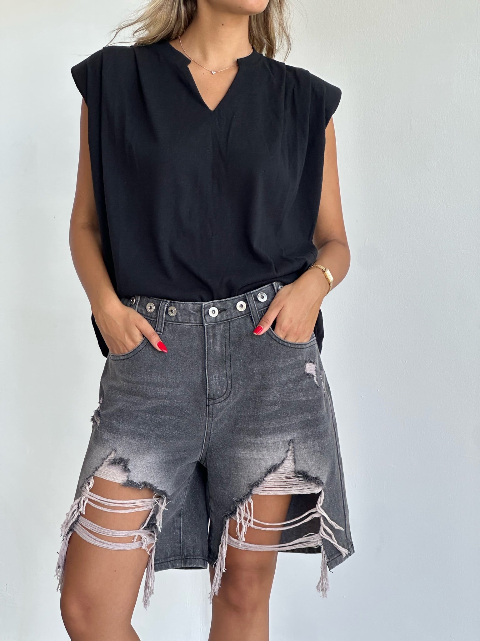 ג׳ינס טרוי אפור