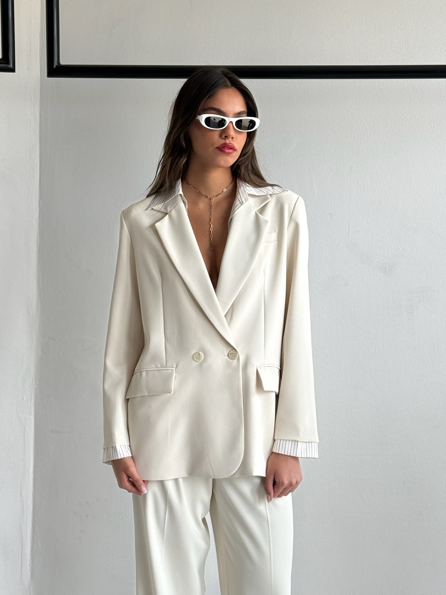 ג׳קט מיכאלה שמנת