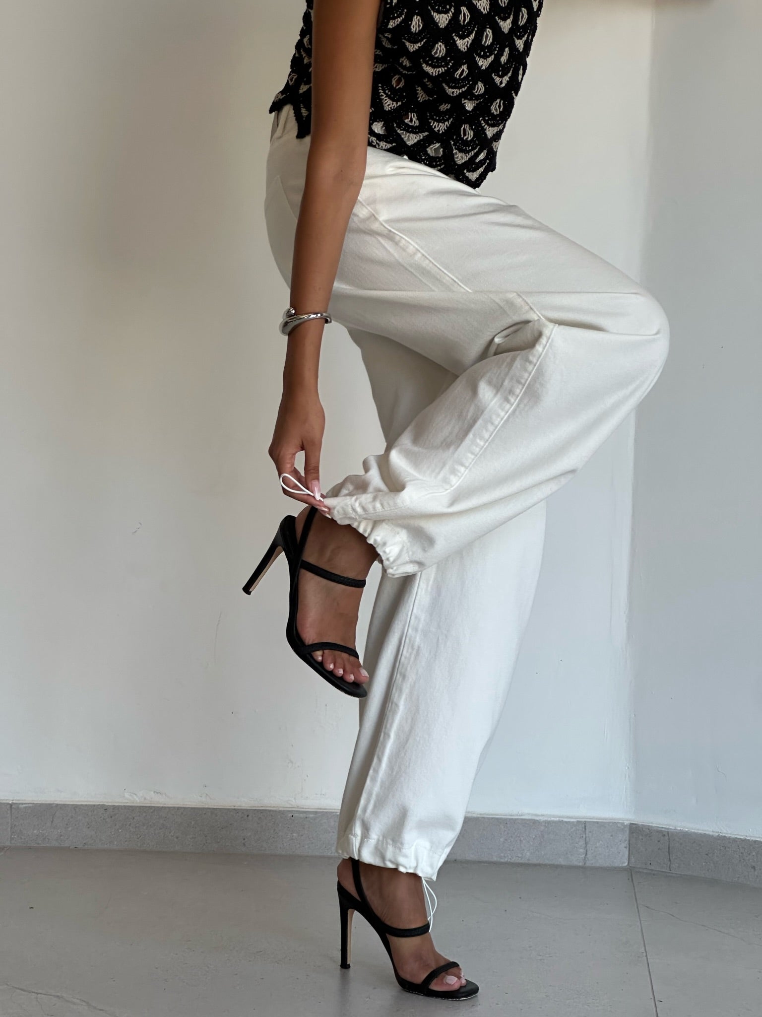 מכנס ג׳ינס ג'וי לבן