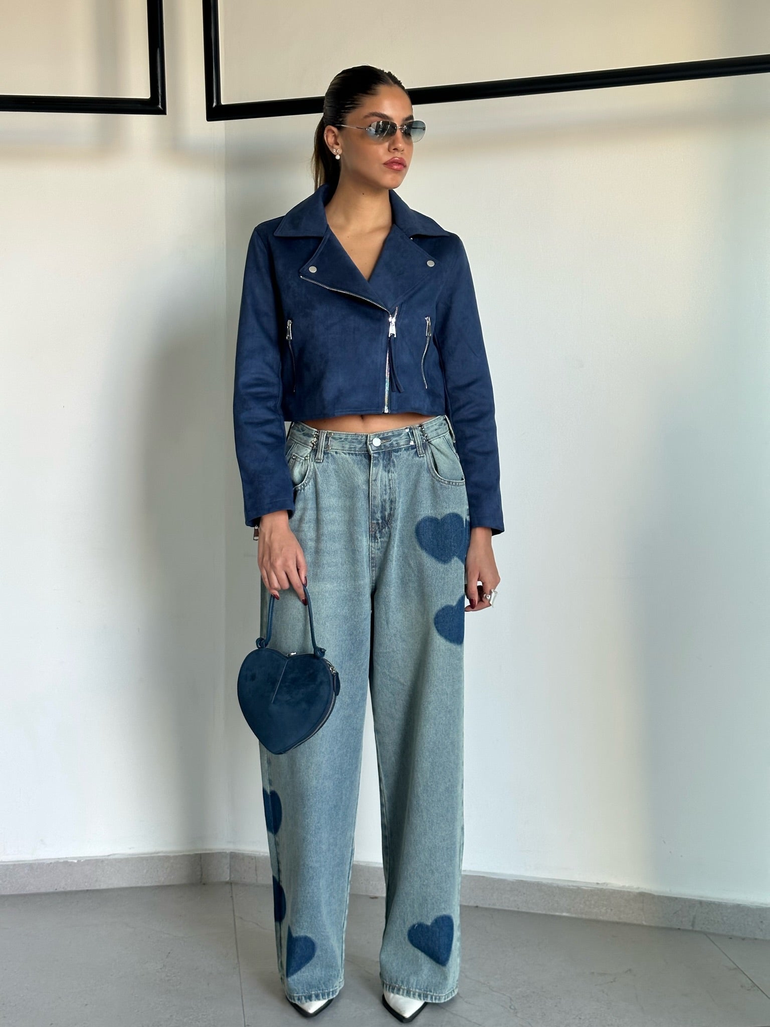 ג׳קט לורי זמש כחול