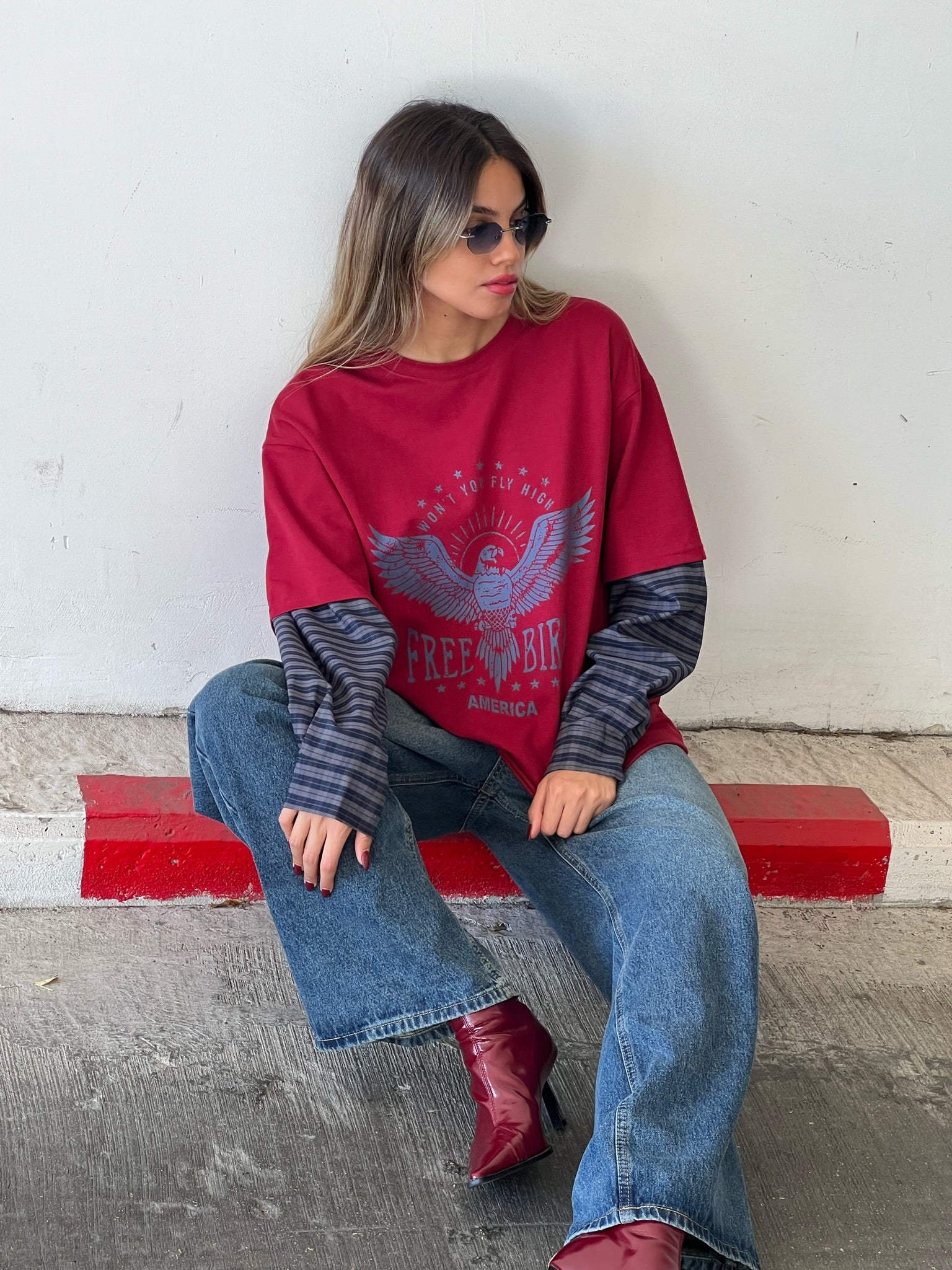 חולצת מירלי אדום