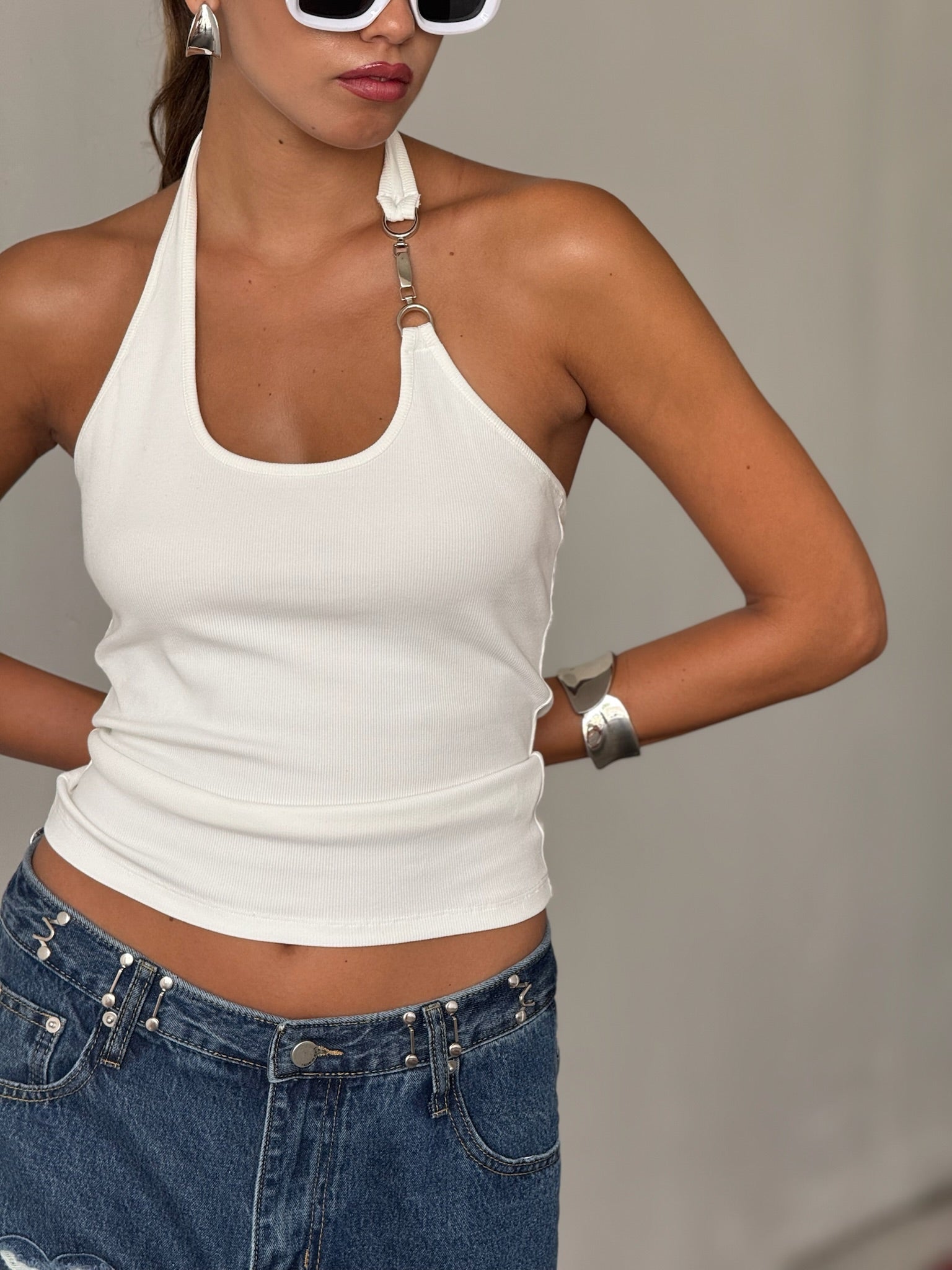 גופיית נינה לבן