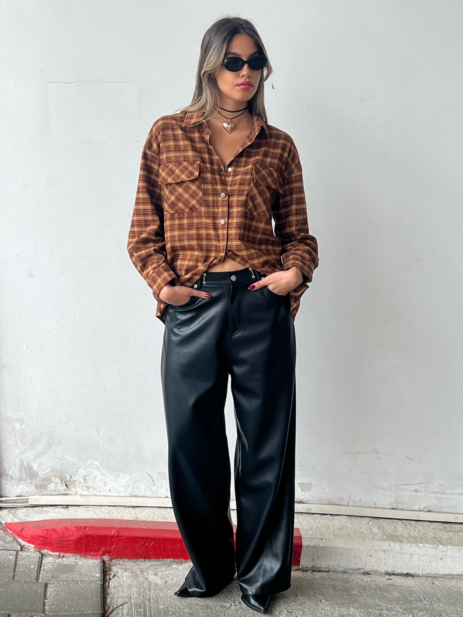 חולצת איזבל חום צהוב