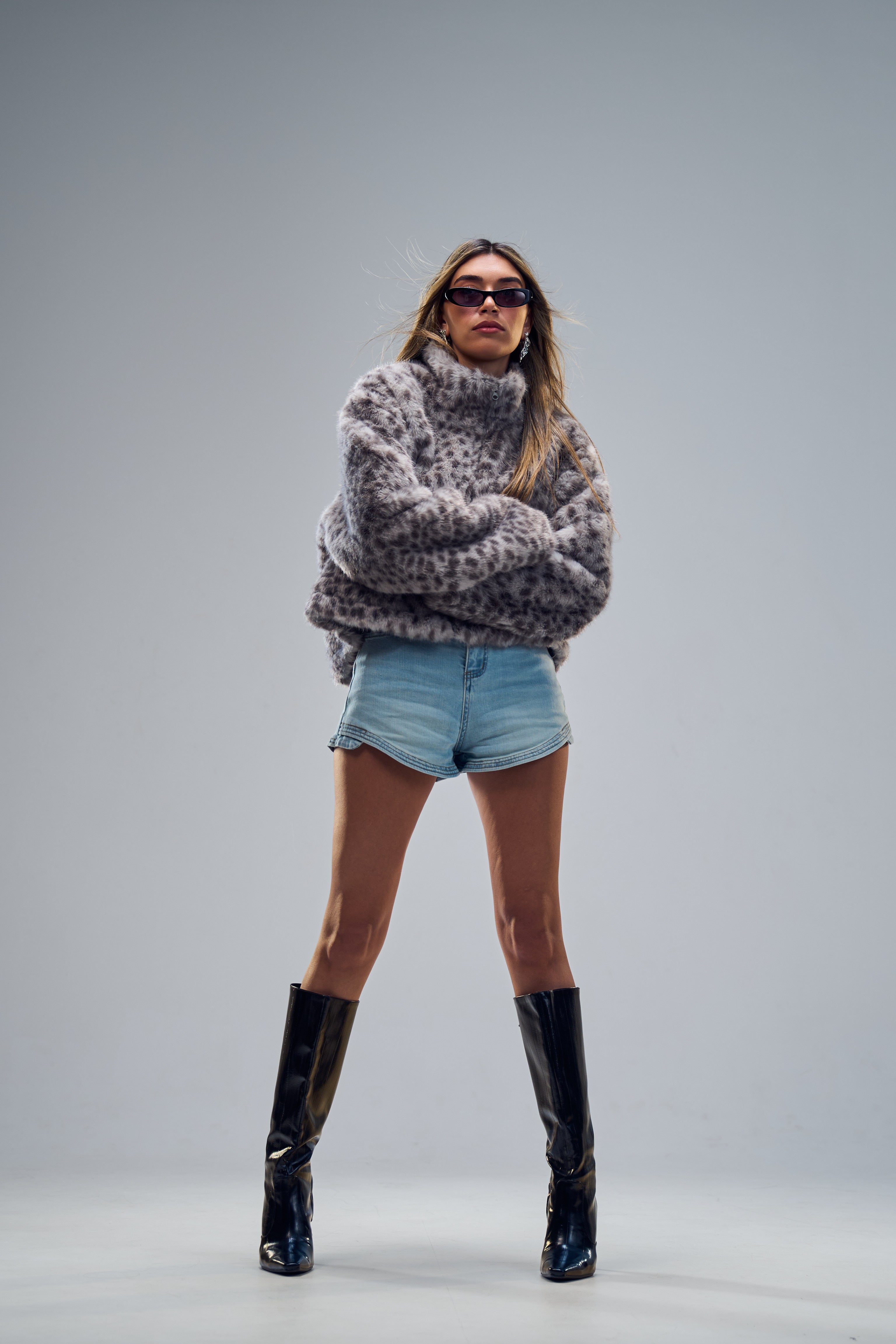 מעיל ברוק אפור