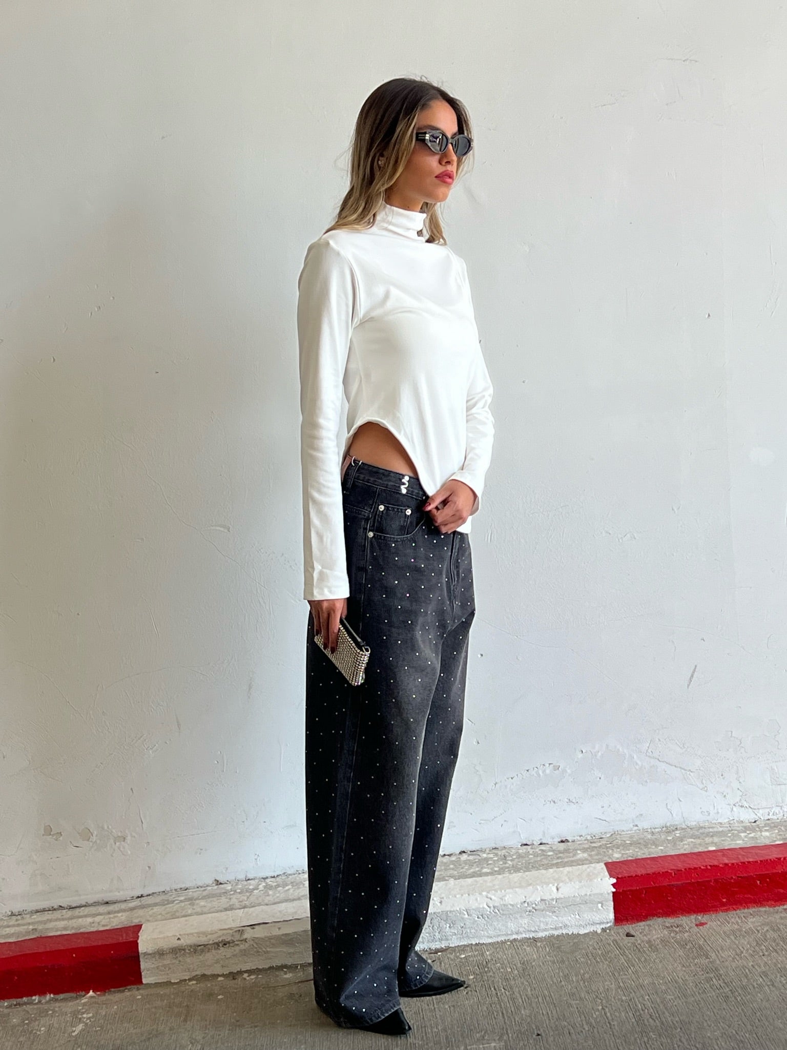 מכנס ג׳ינס רויאל אבנים אפור כהה