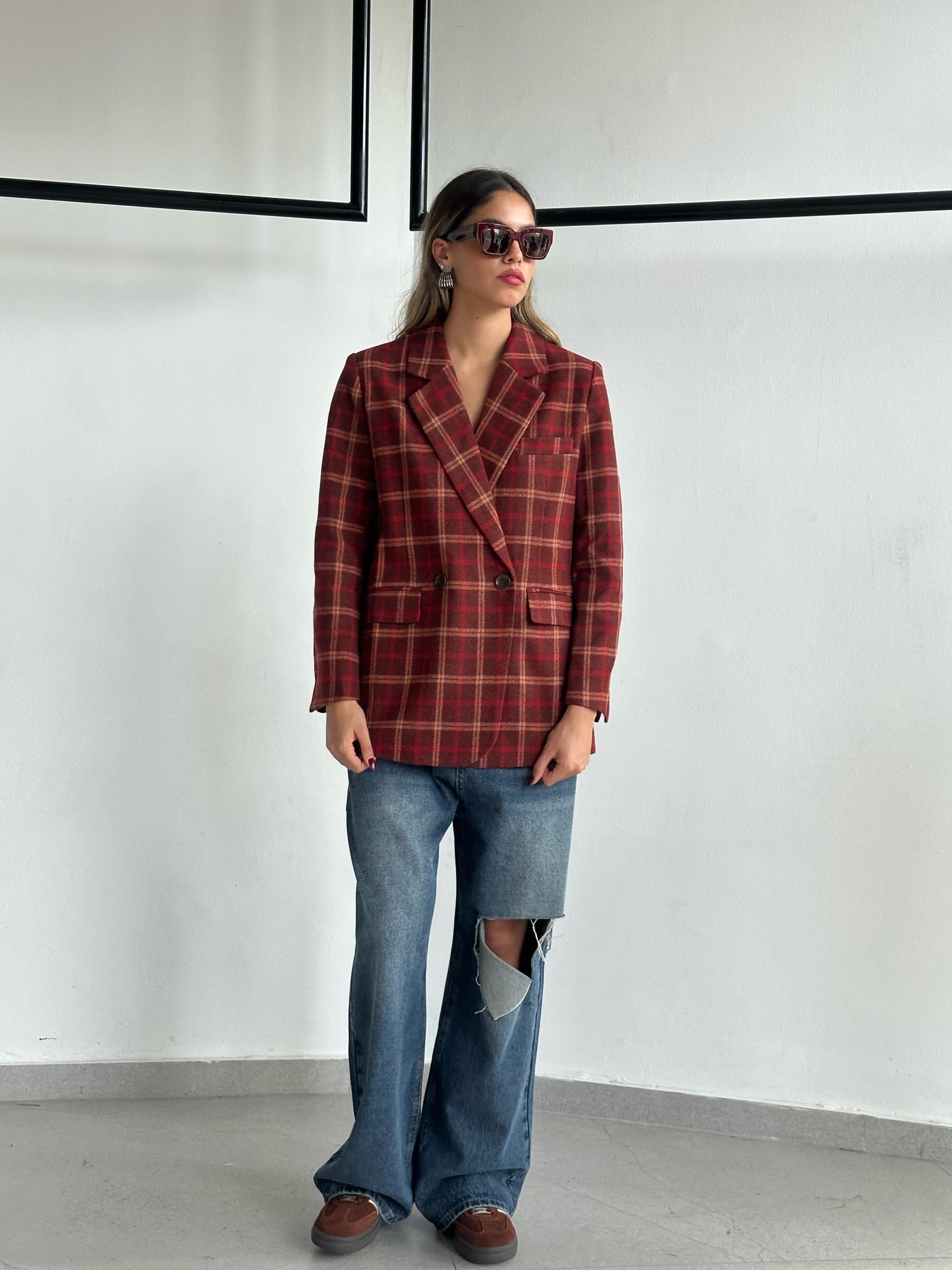 ג׳קט לביא בורדו