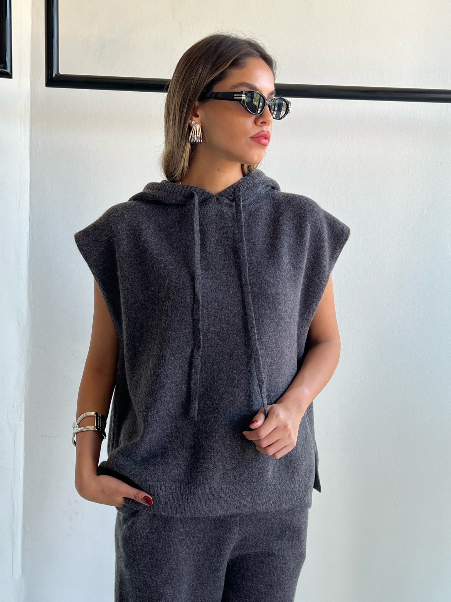 חליפת סריג דוריה אפור