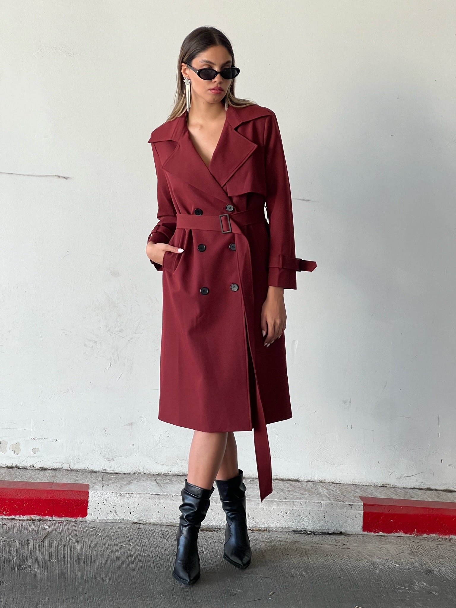 מעיל ניקה בורדו