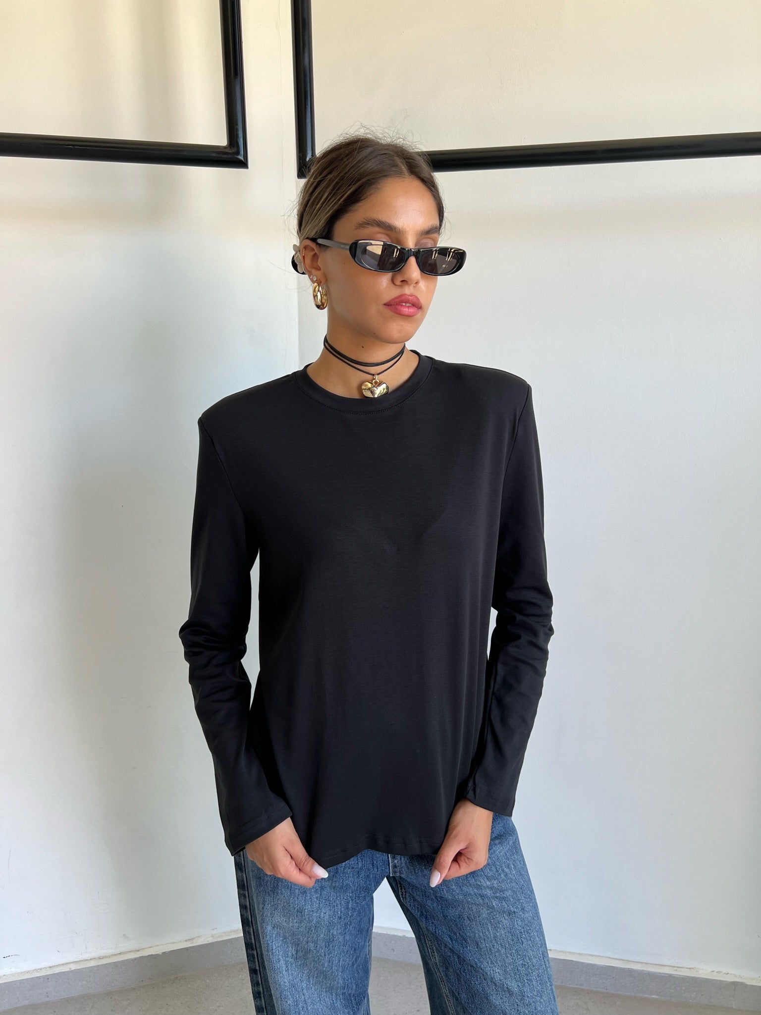 חולצת ליביה שחור