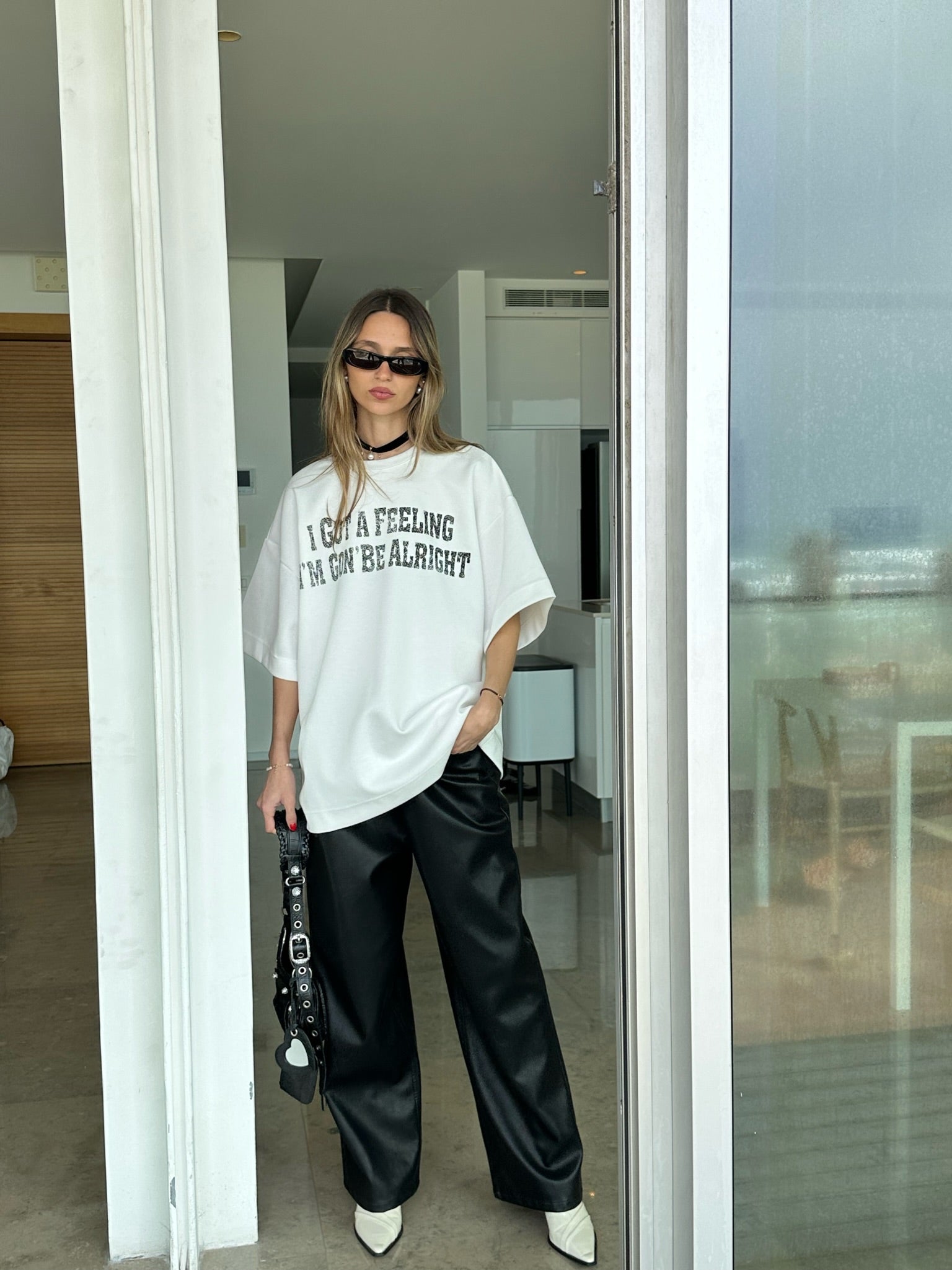 מכנס דמוי עור מייסון שחור