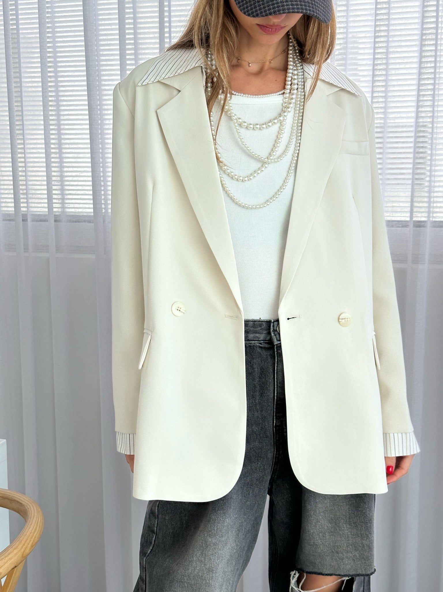 ג׳קט מיכאלה שמנת