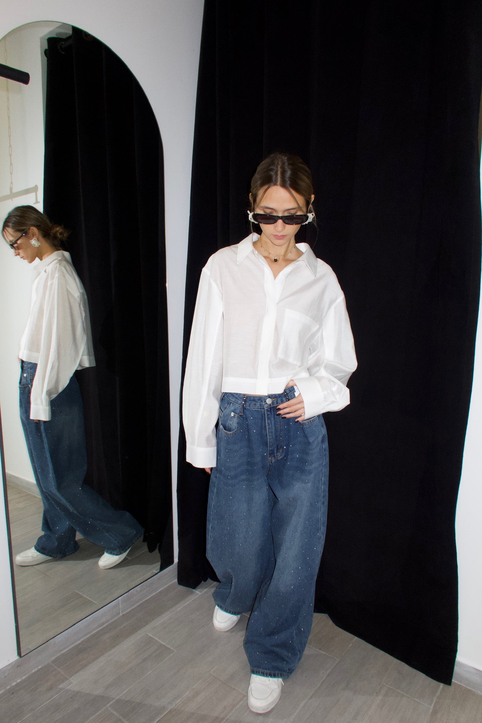 מכנס ג׳ינס רויאל אבנים