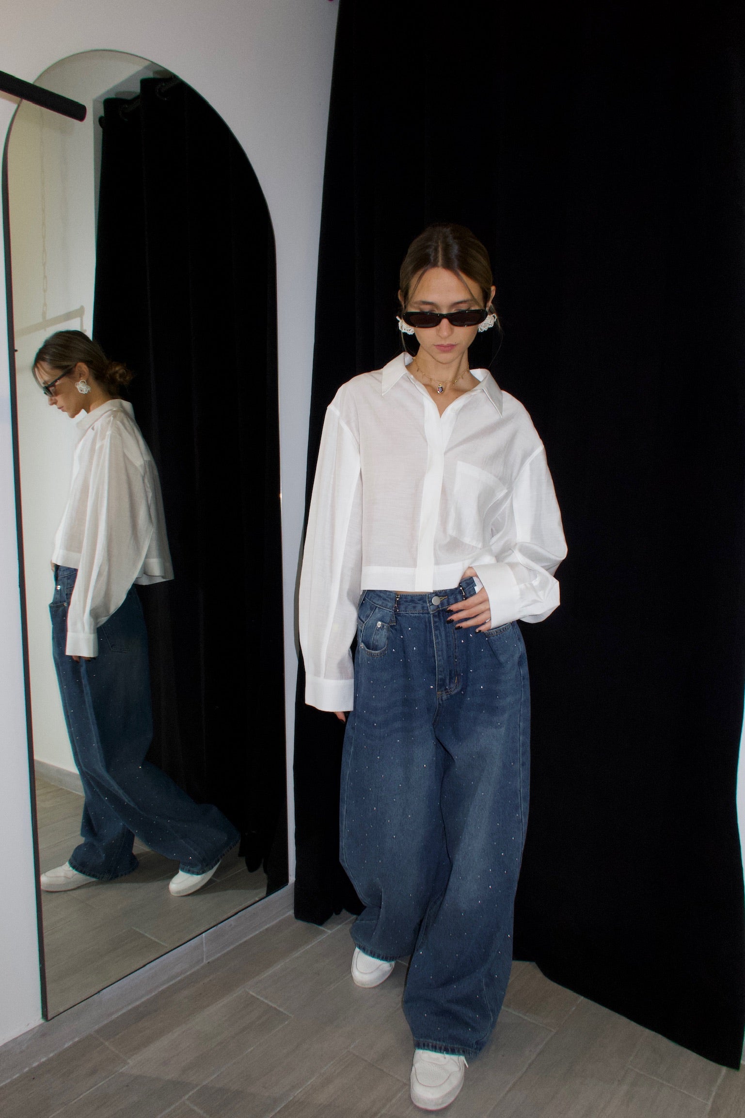 מכנס ג׳ינס רויאל אבנים