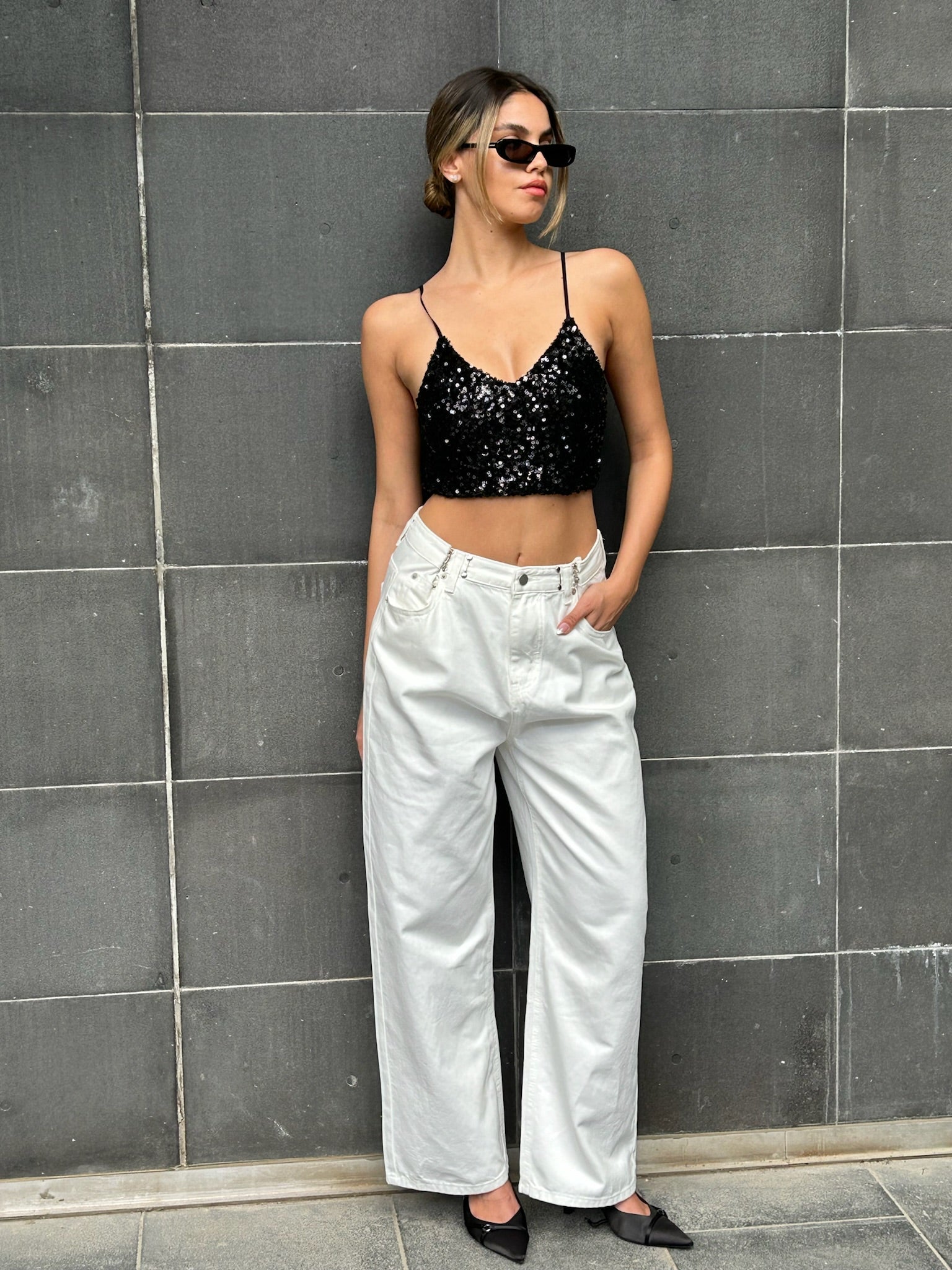 מכנס ג׳ינס לואי לבן