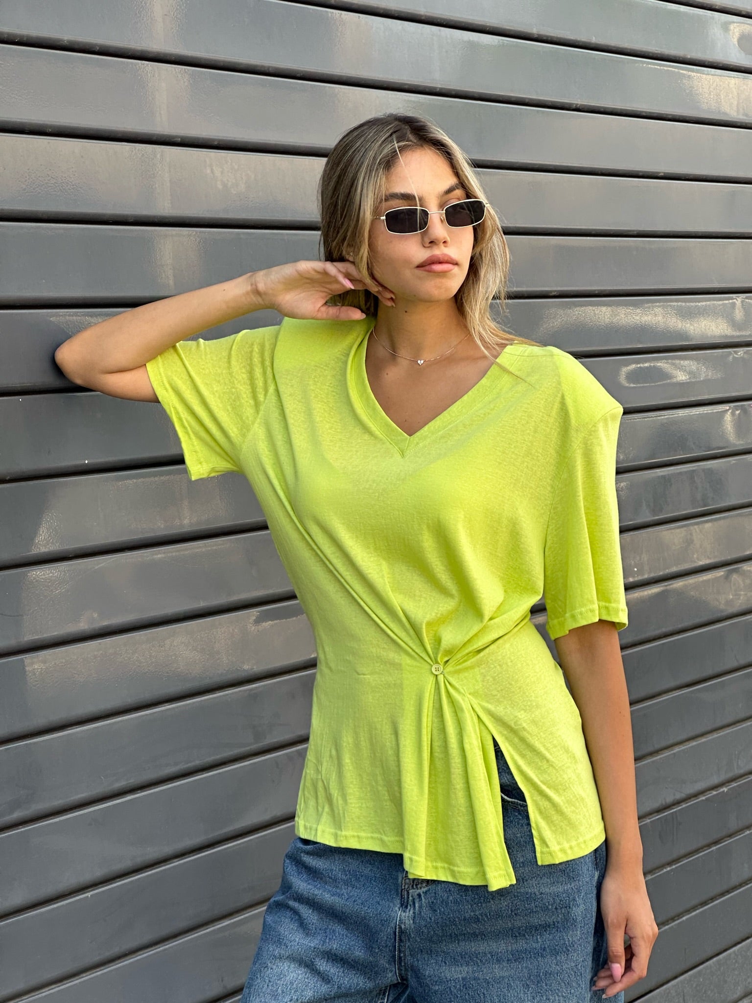 חולצת מיקי צהוב