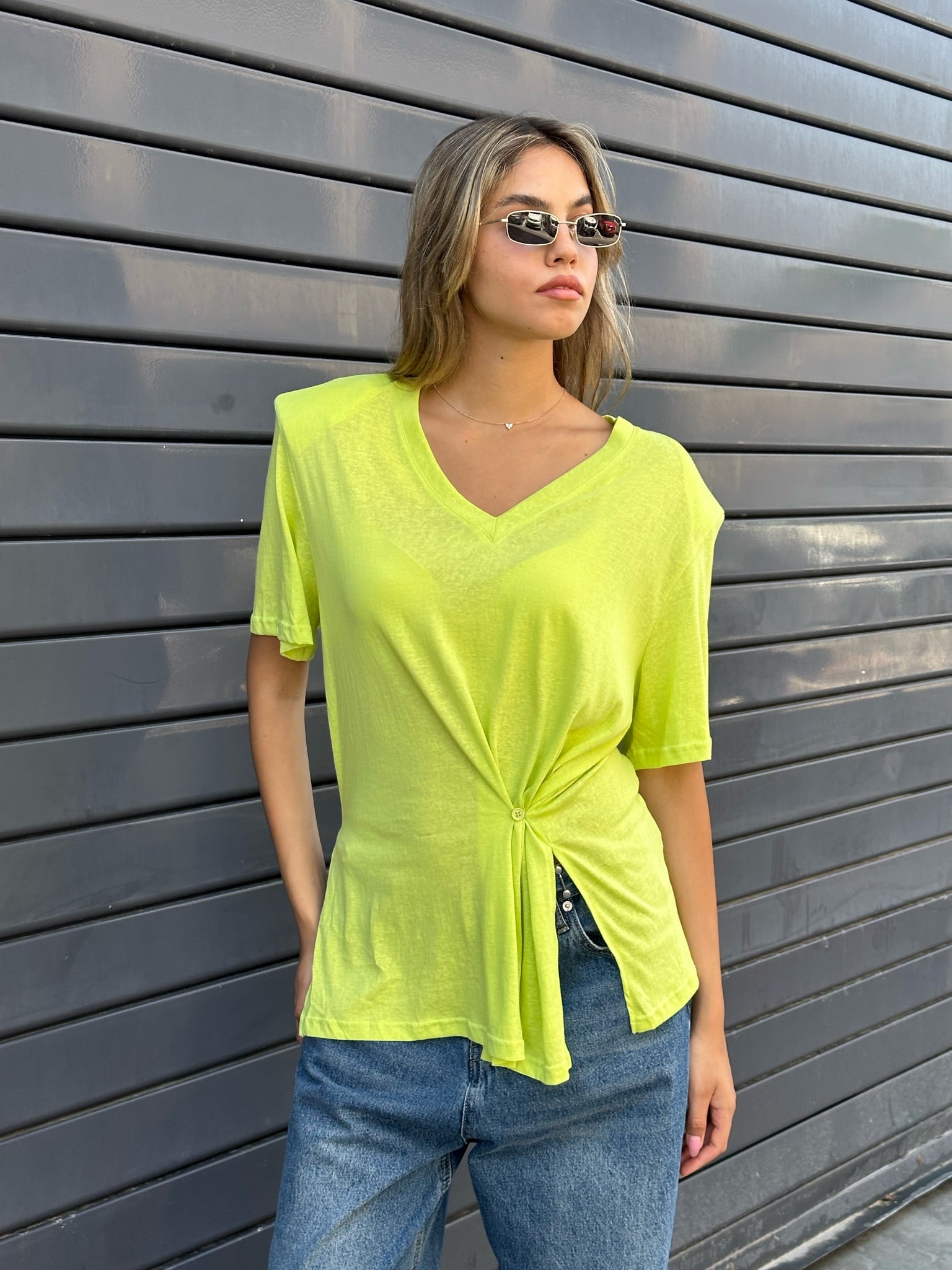 חולצת מיקי צהוב