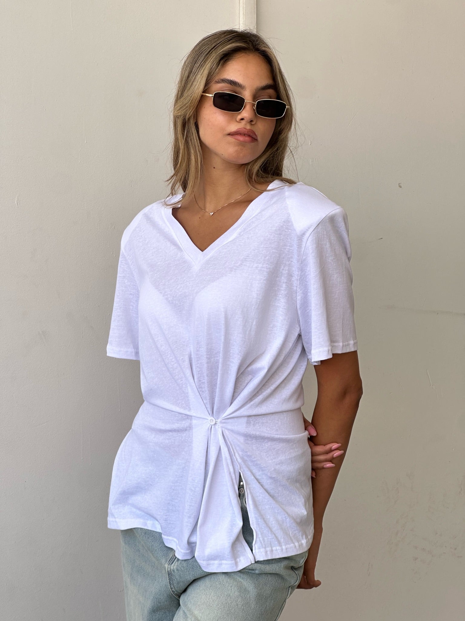 חולצת מיקי לבן