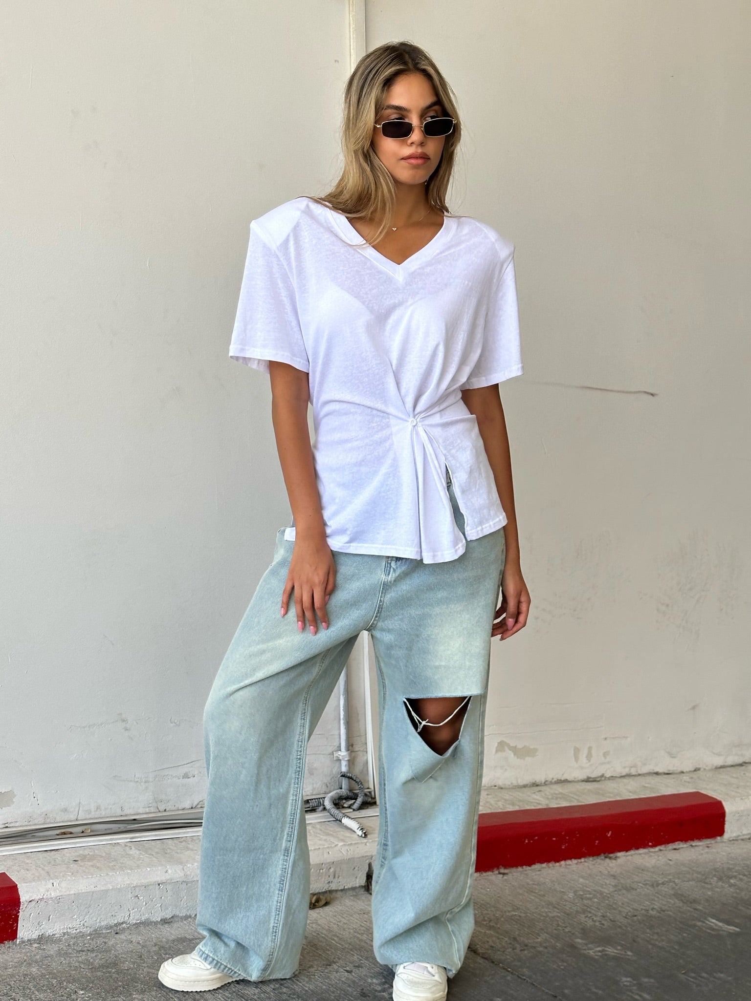 חולצת מיקי לבן